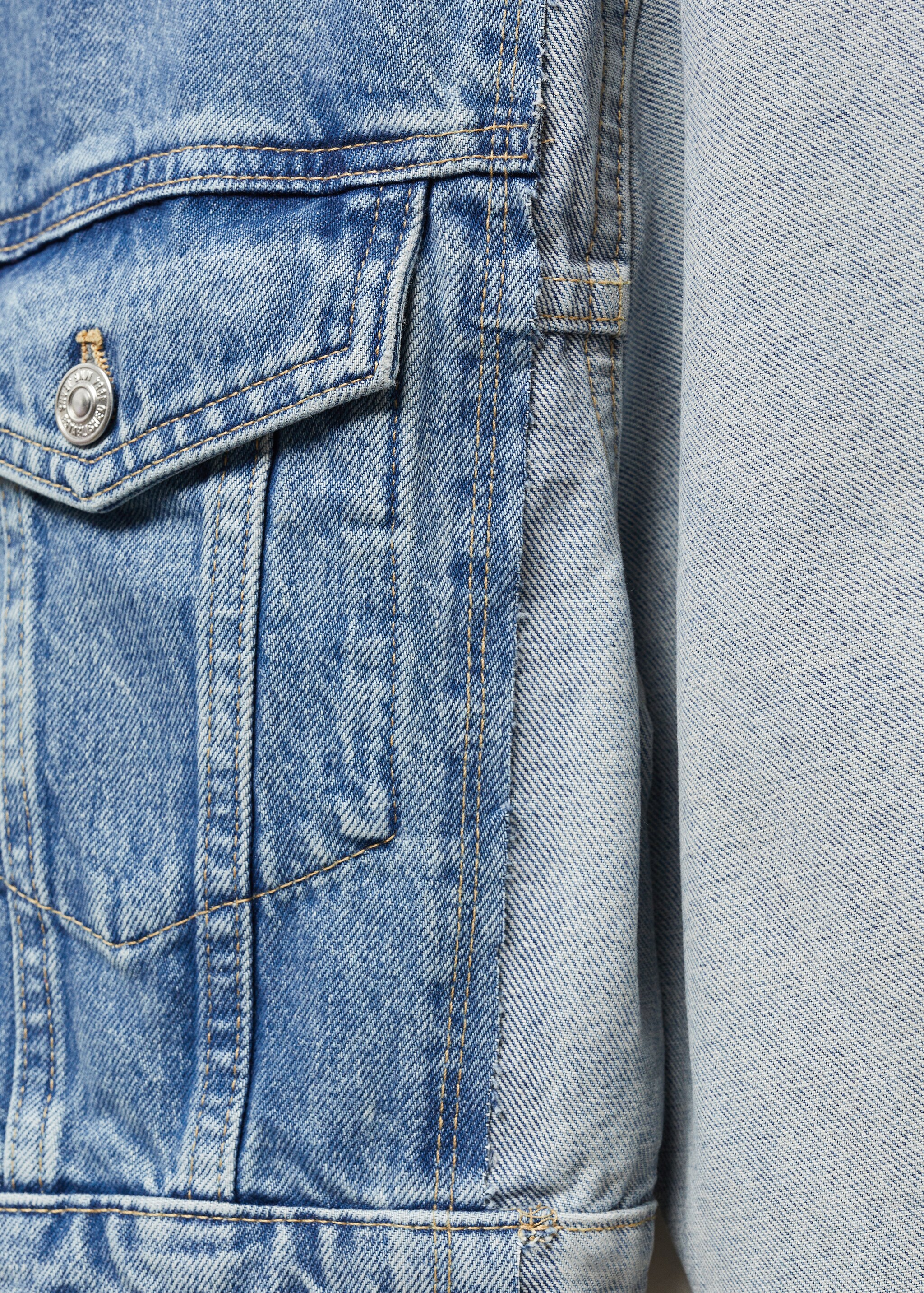 Two-tone cropped denim jacket - Details of the article 8