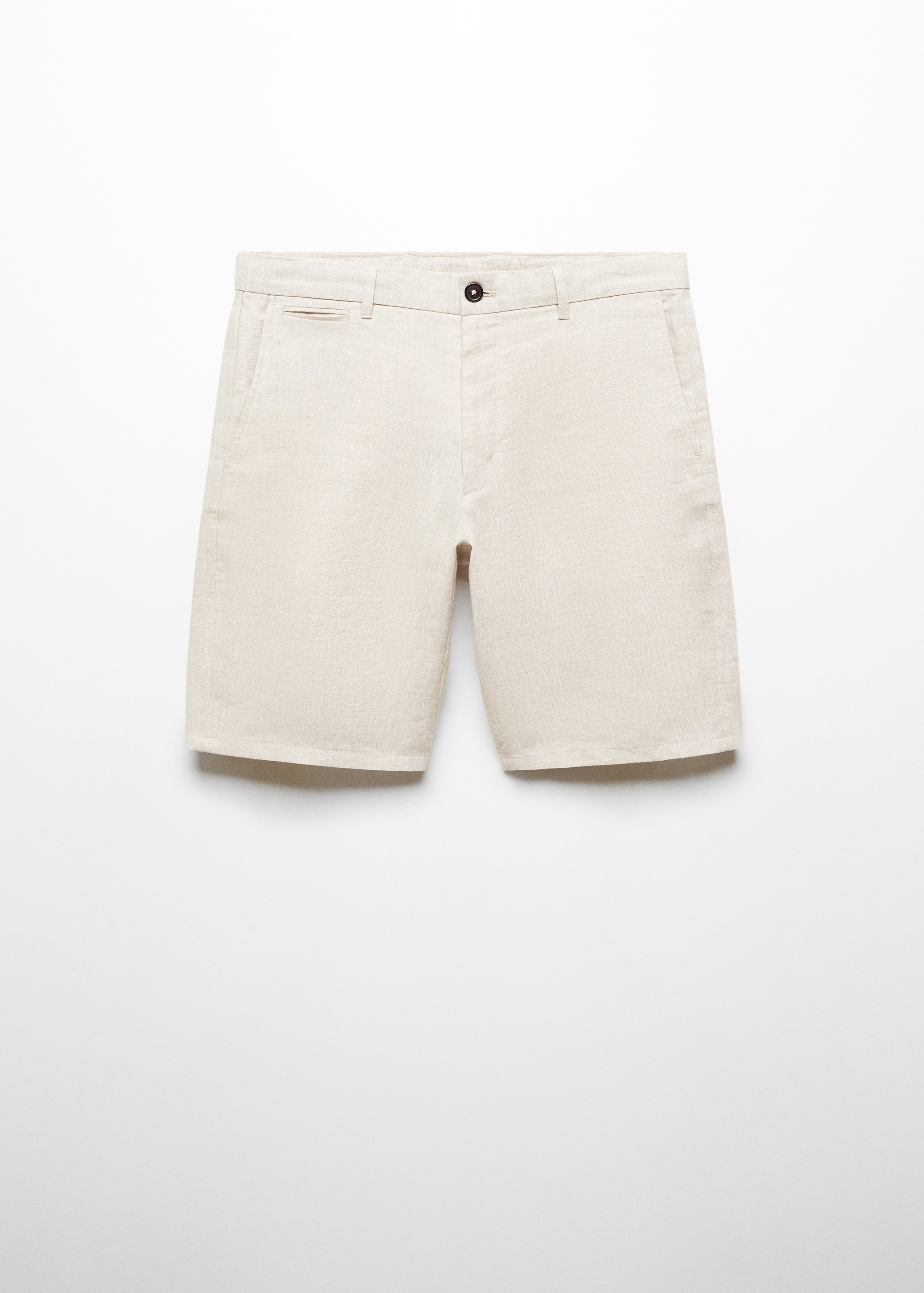 Slim fit 100% linen Bermuda shorts - Article without model