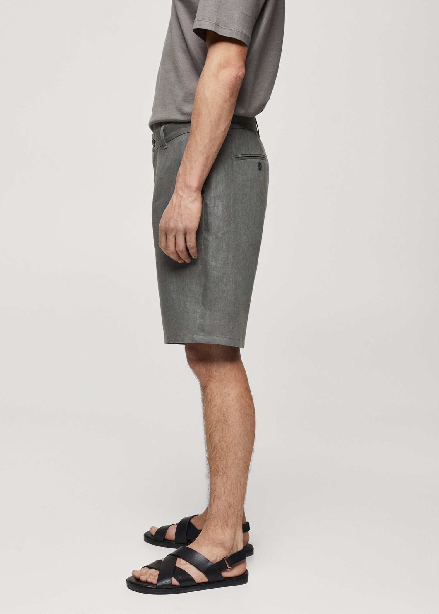 Bermuda slim-fit 100 % lin - Détail de l'article 2