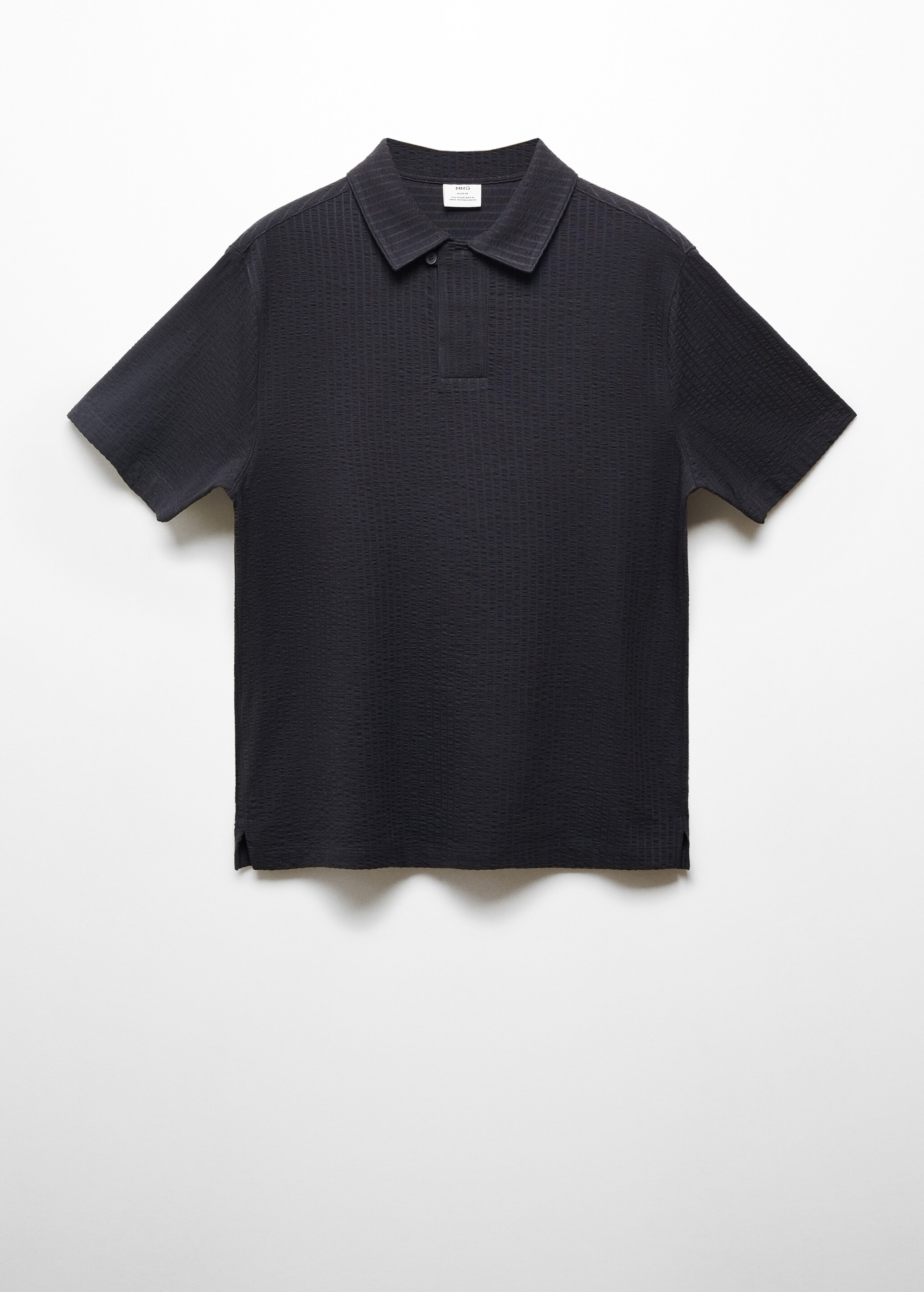 Seersucker cotton polo shirt - Article without model