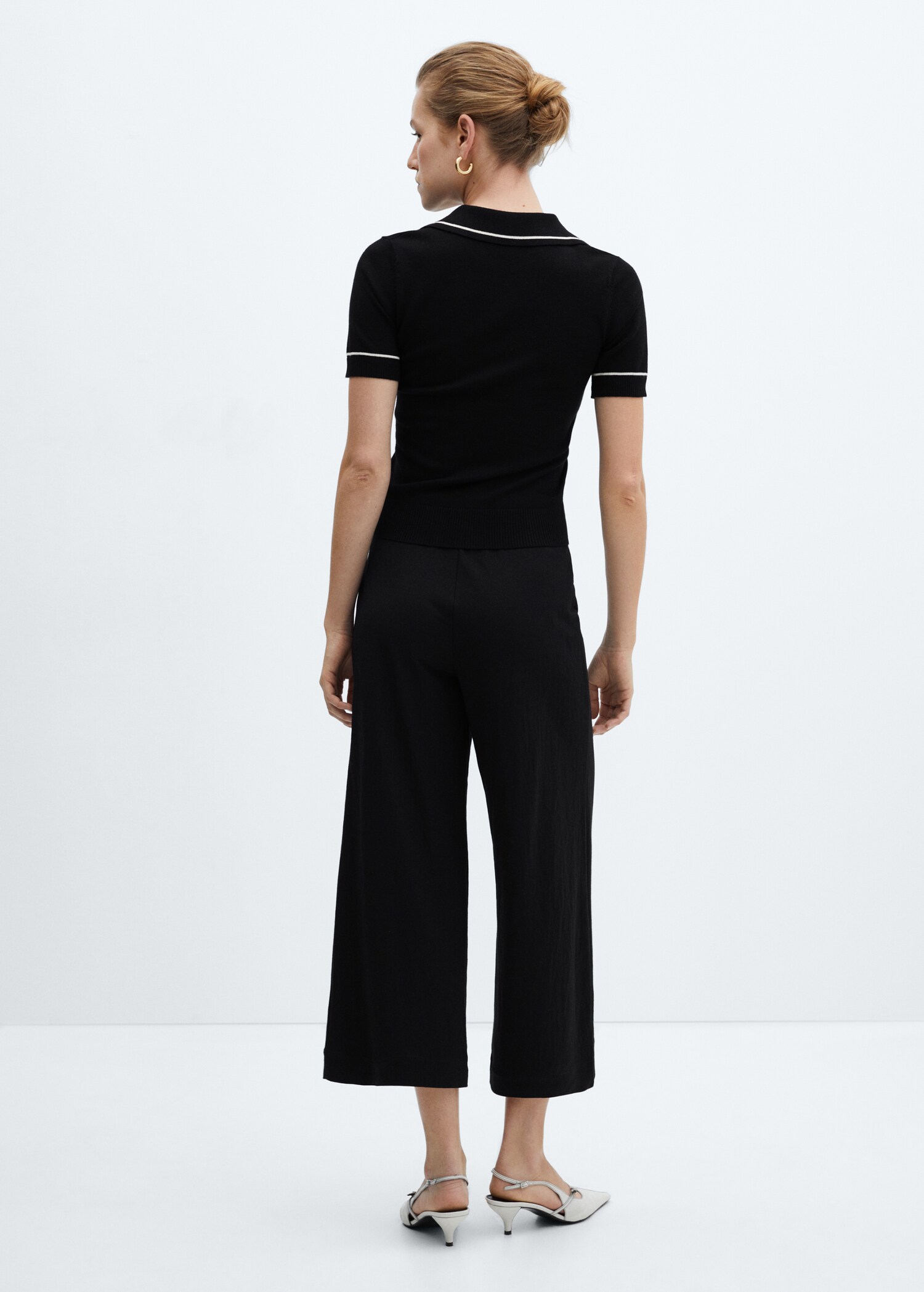 Pantalon crop taille élastique - Verso de l’article