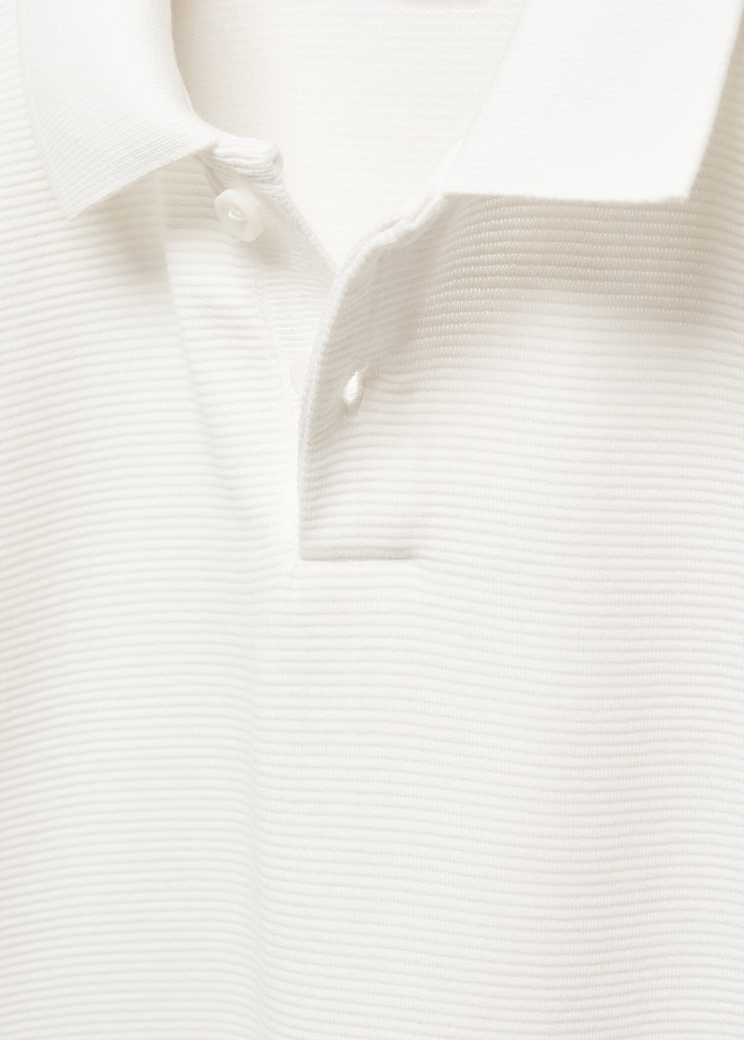 Textured cotton polo shirt - Details of the article 8