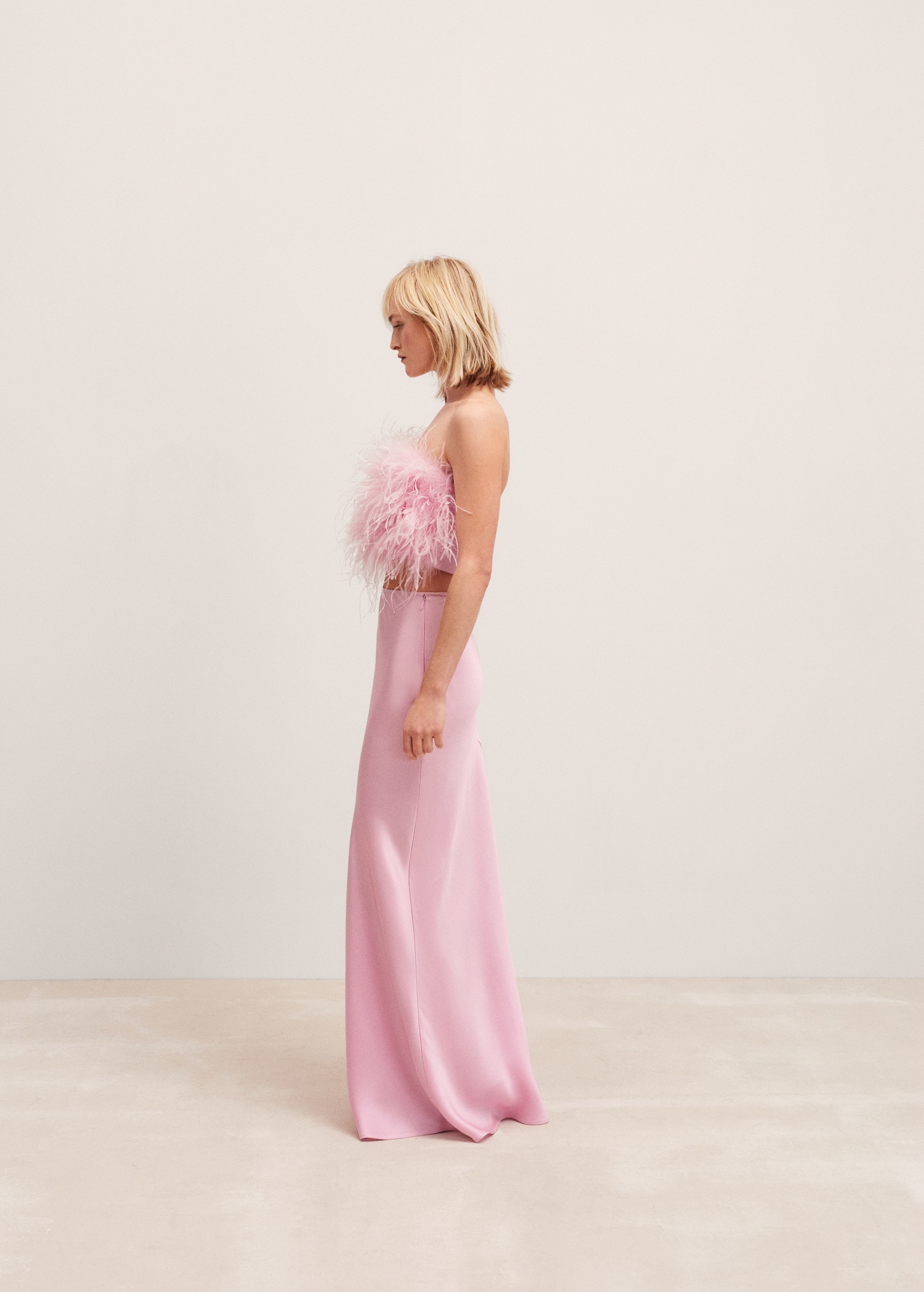 Satin maxi-skirt - Details of the article 2