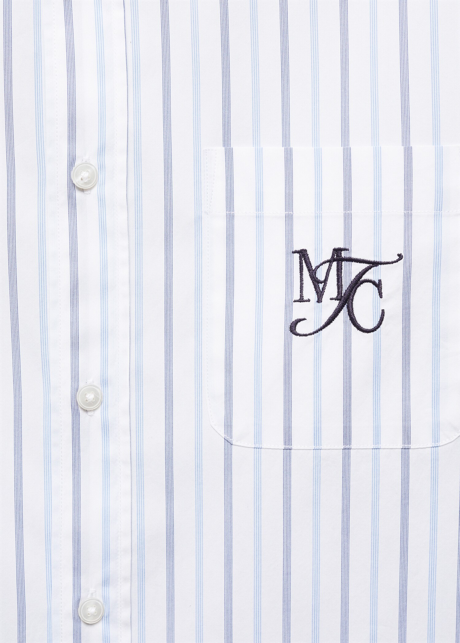 Chemise classic-fit coton rayures broderie - Détail de l'article 8