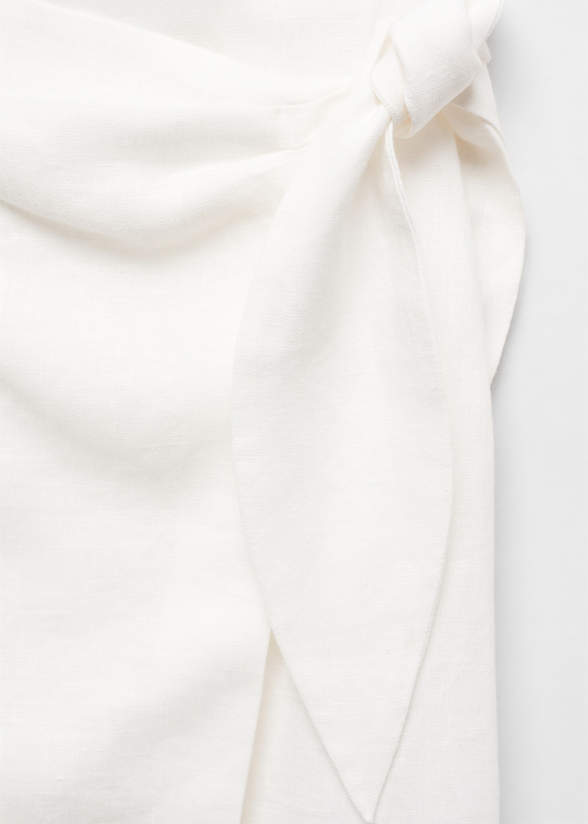 Falda pareo lino - Detalle del artículo 8, Blanco. Ref: 67067113-00.