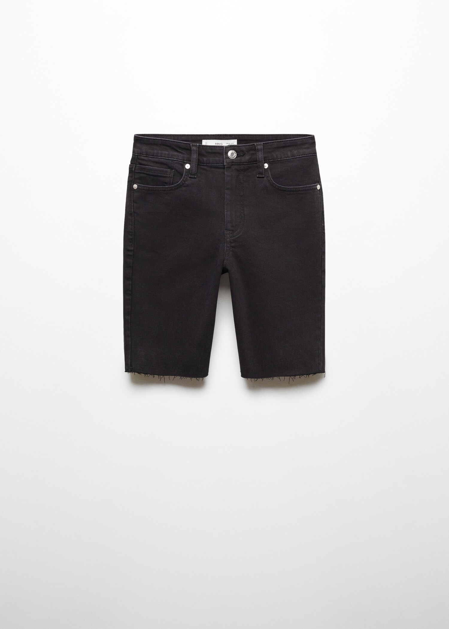 Slim-fit denim bermuda shorts - Article without model