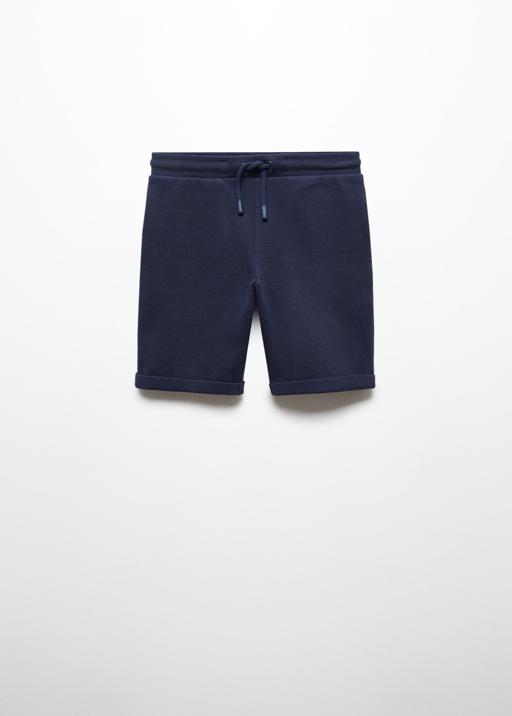 Textured cotton-blend Bermuda shorts - Article without model