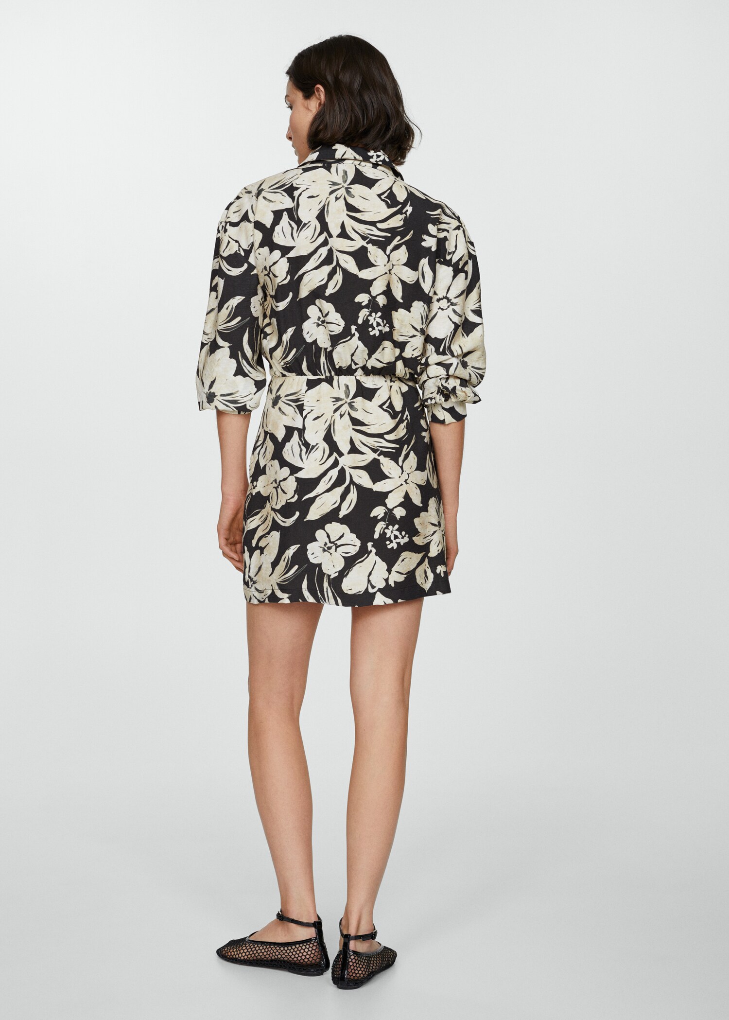 Floral shirt dress - Reverse of the article
