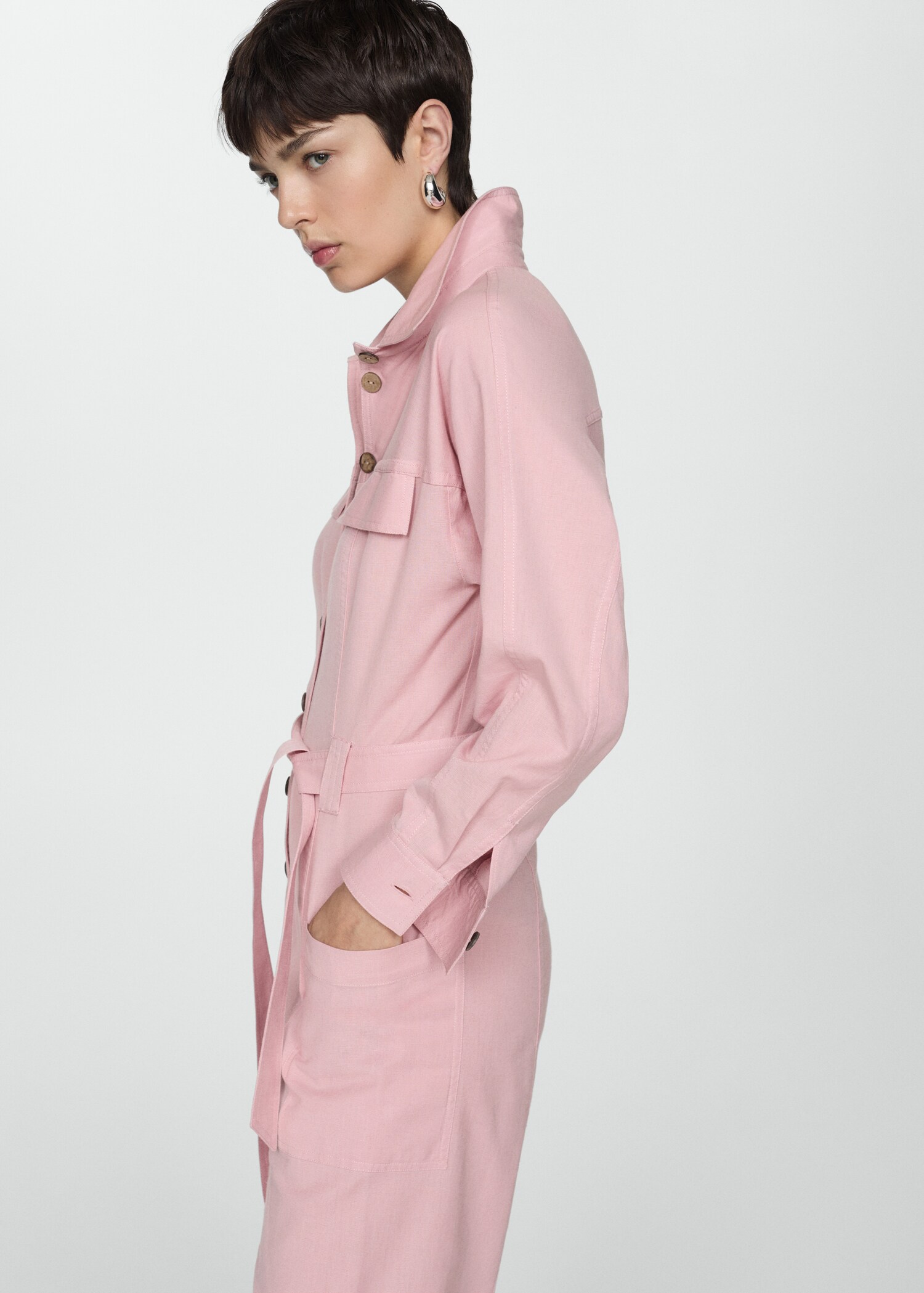 Combi-pantalon boutons - Plan moyen
