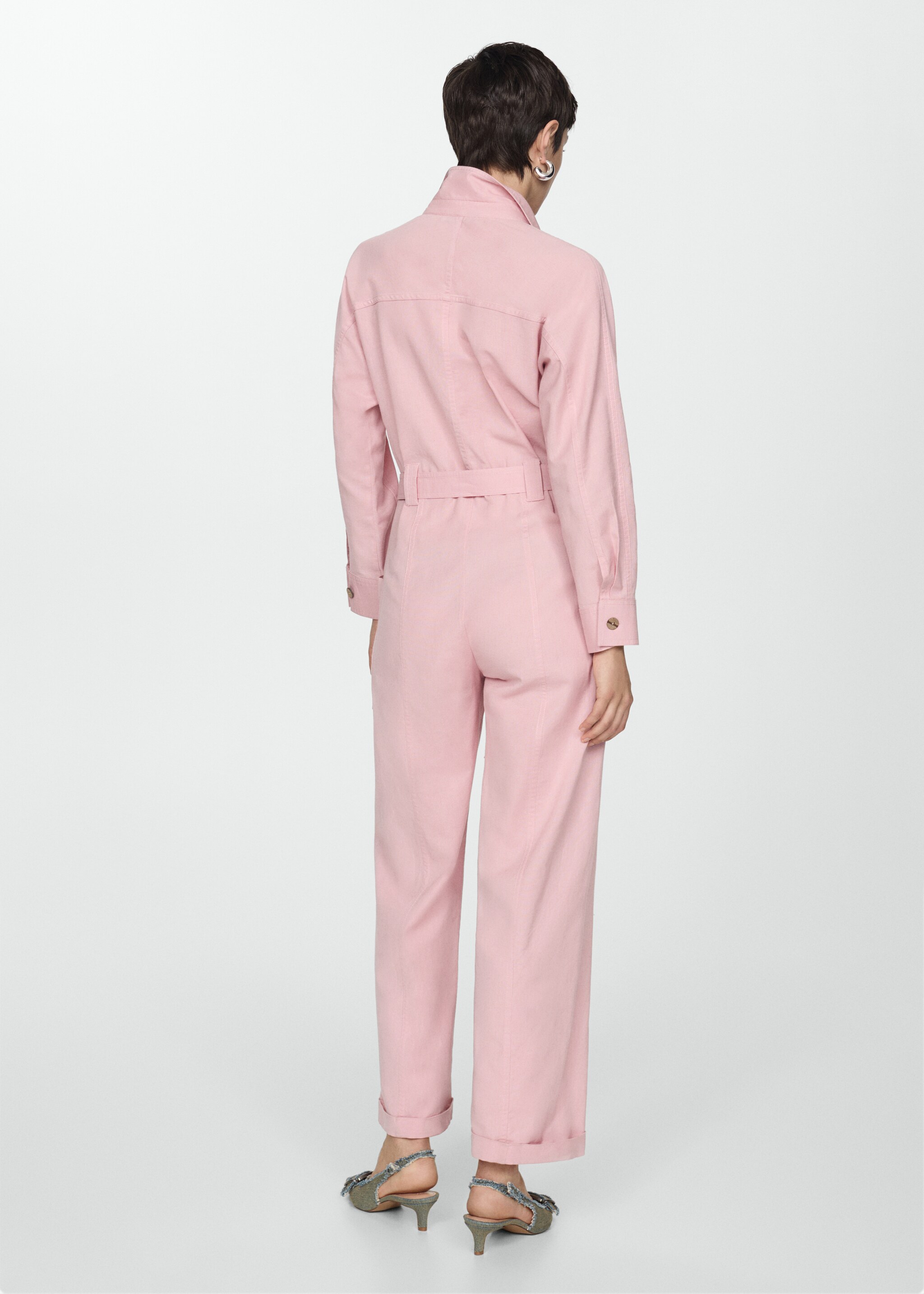 Buttoned long jumpsuit - Reverse of the article