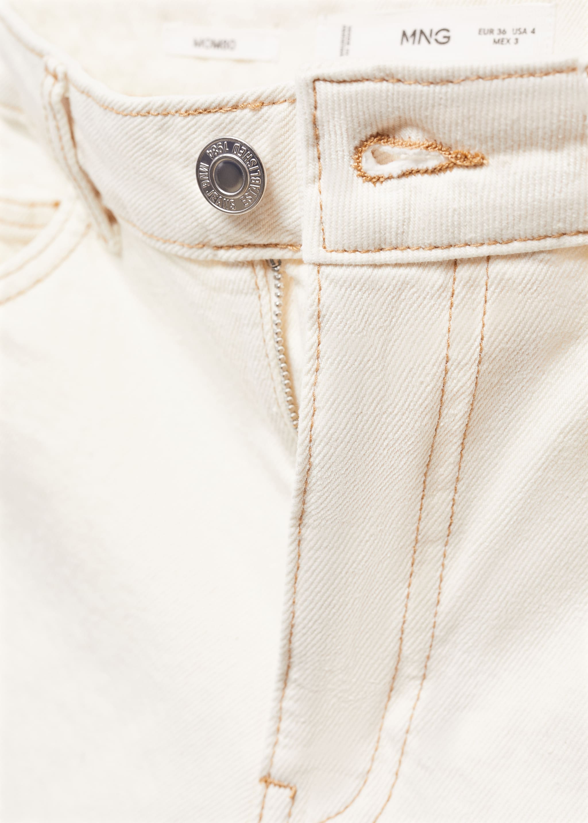 High-rise denim shorts - Details of the article 8