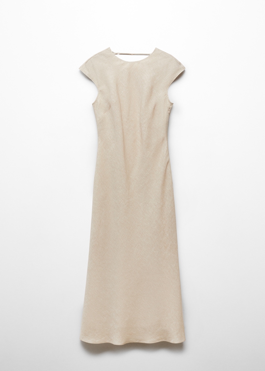 Open-back linen dress - Woman | MANGO USA