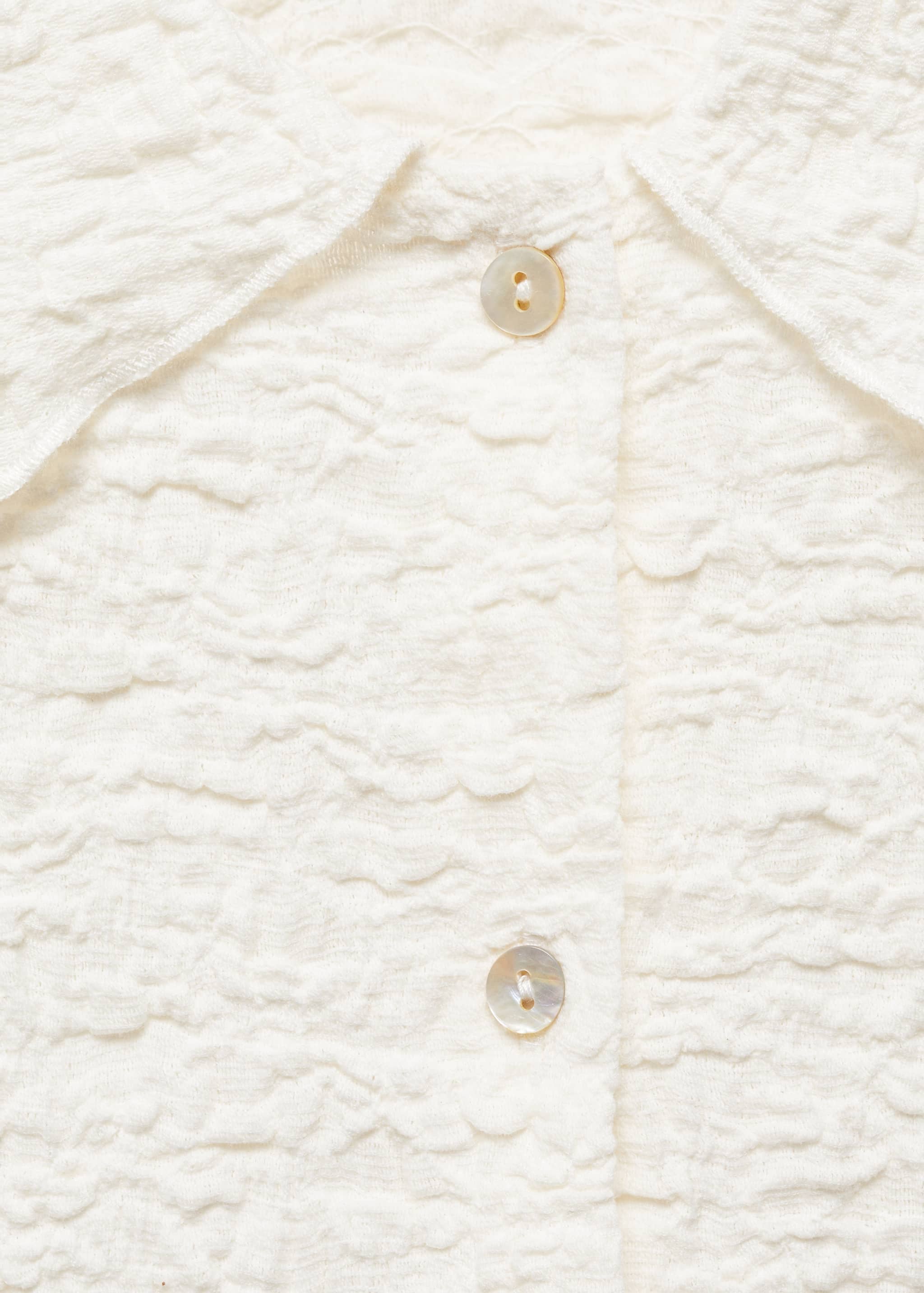 Textured cotton T-shirt - Details of the article 8