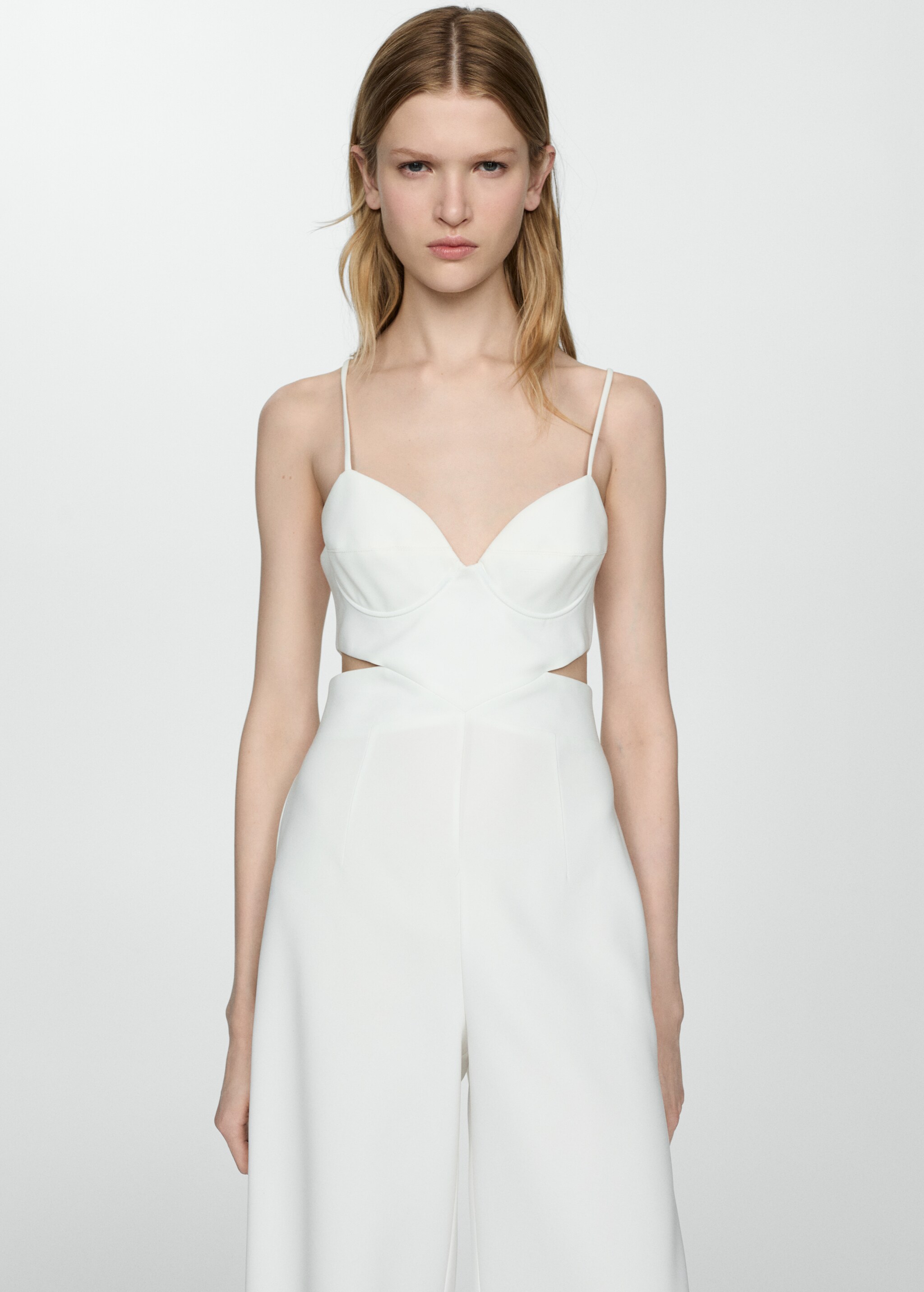 Jumpsuit with straps and side slits - Medium plane