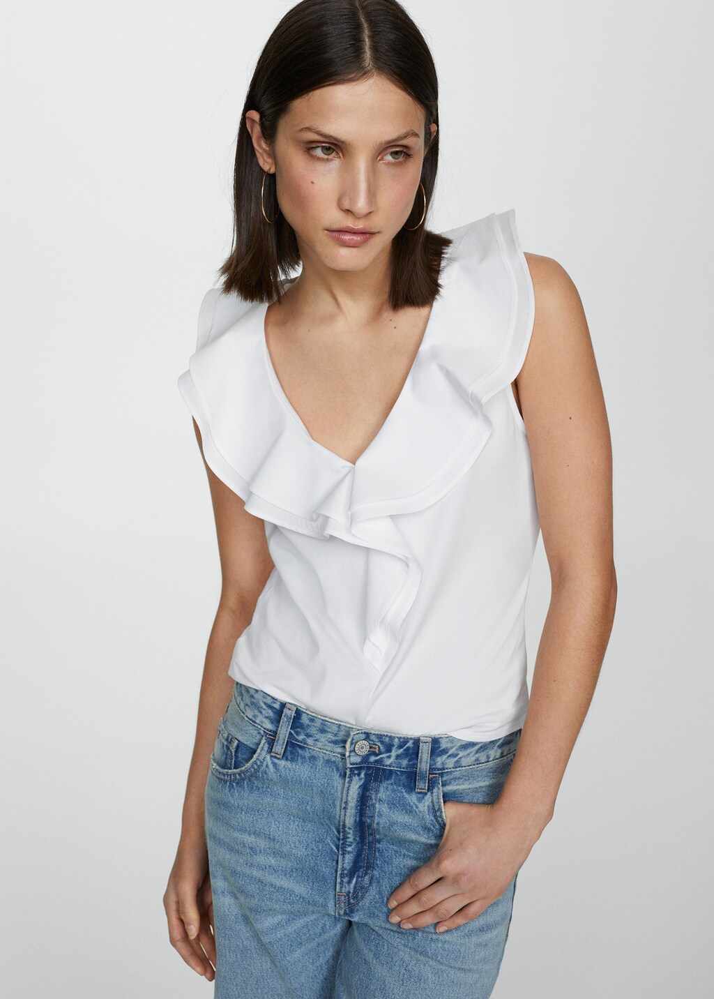Top volantes mango hotsell