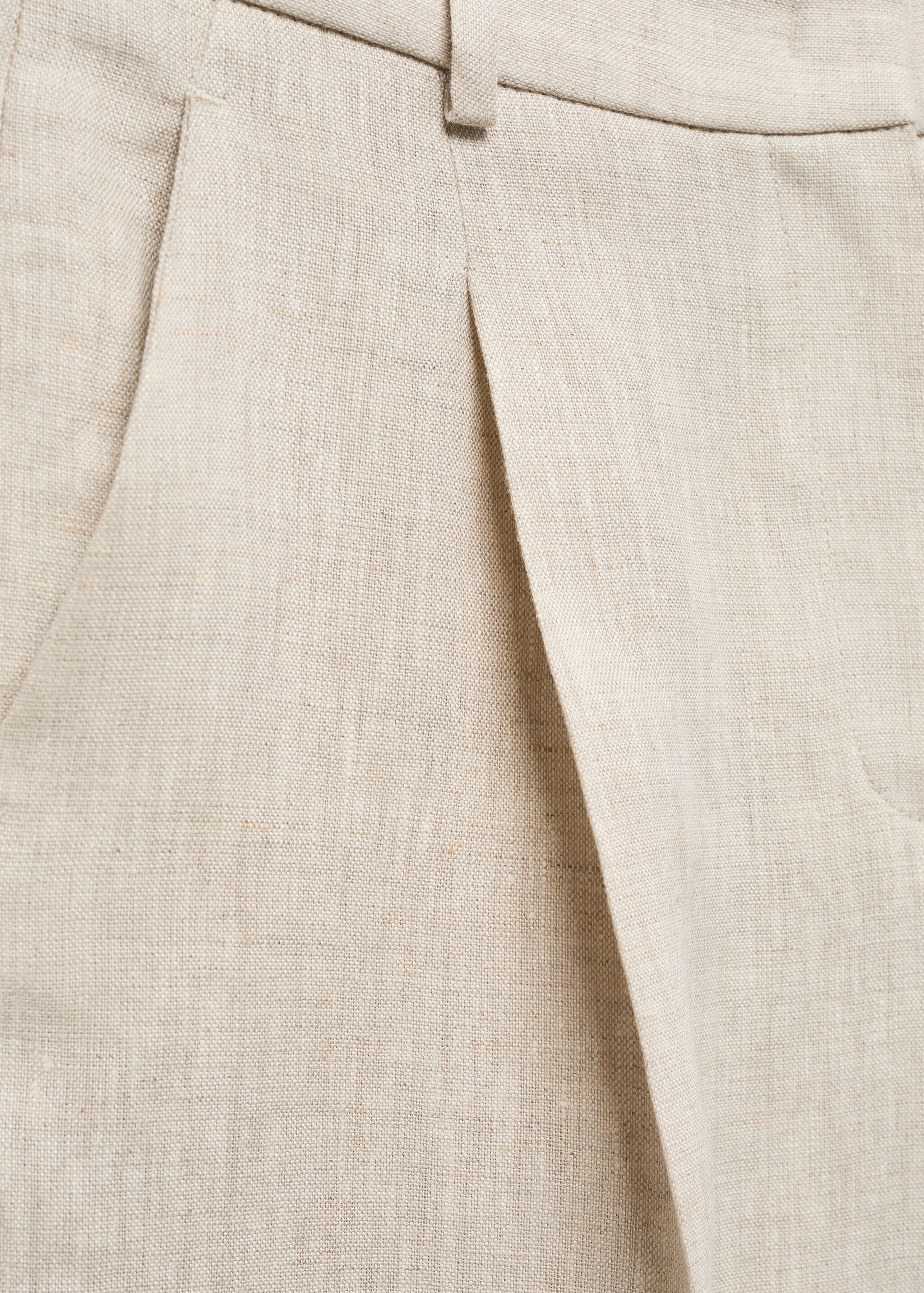 Straight linen-blend trousers - Details of the article 8