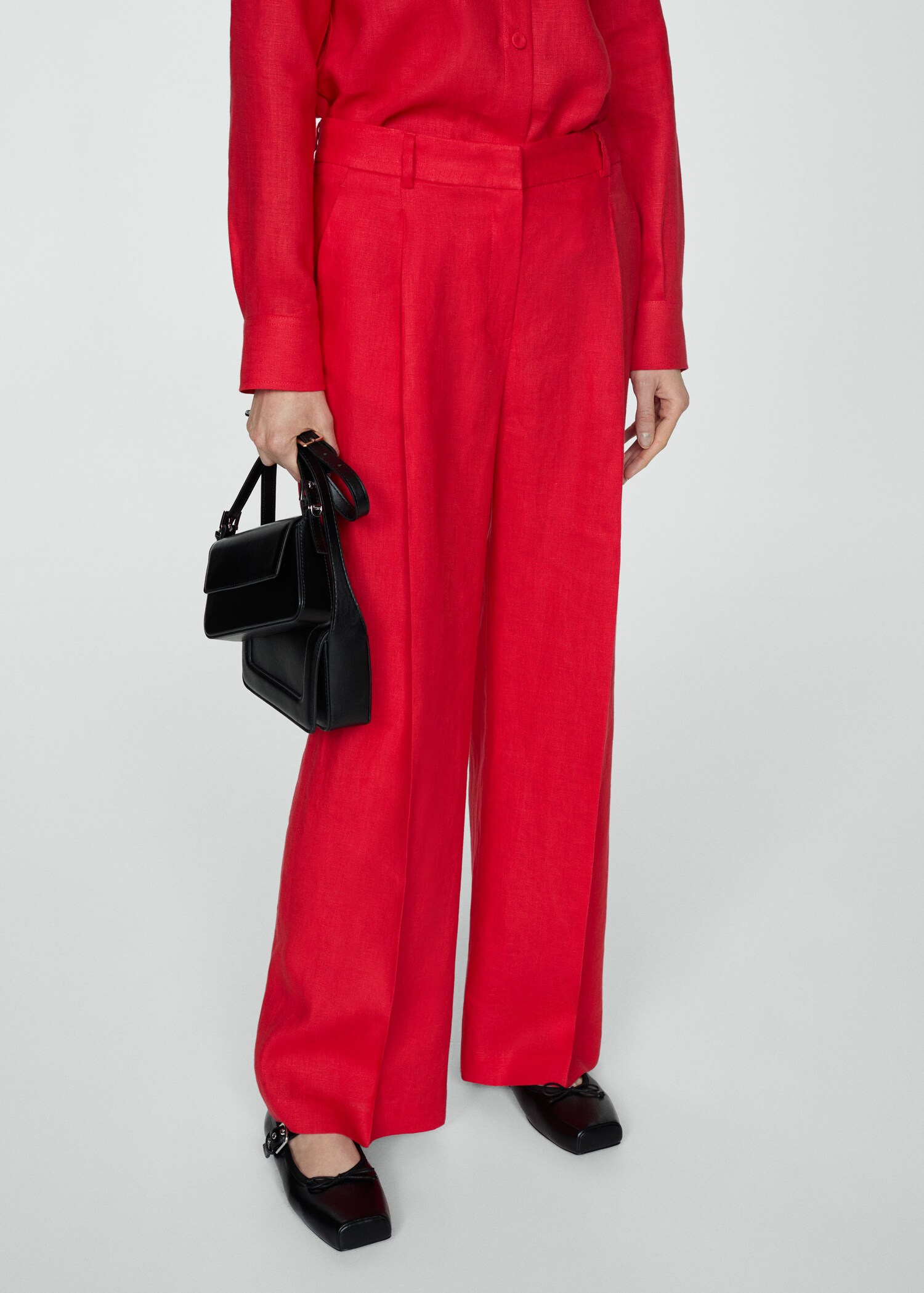 Pantalon droit lin - Plan moyen