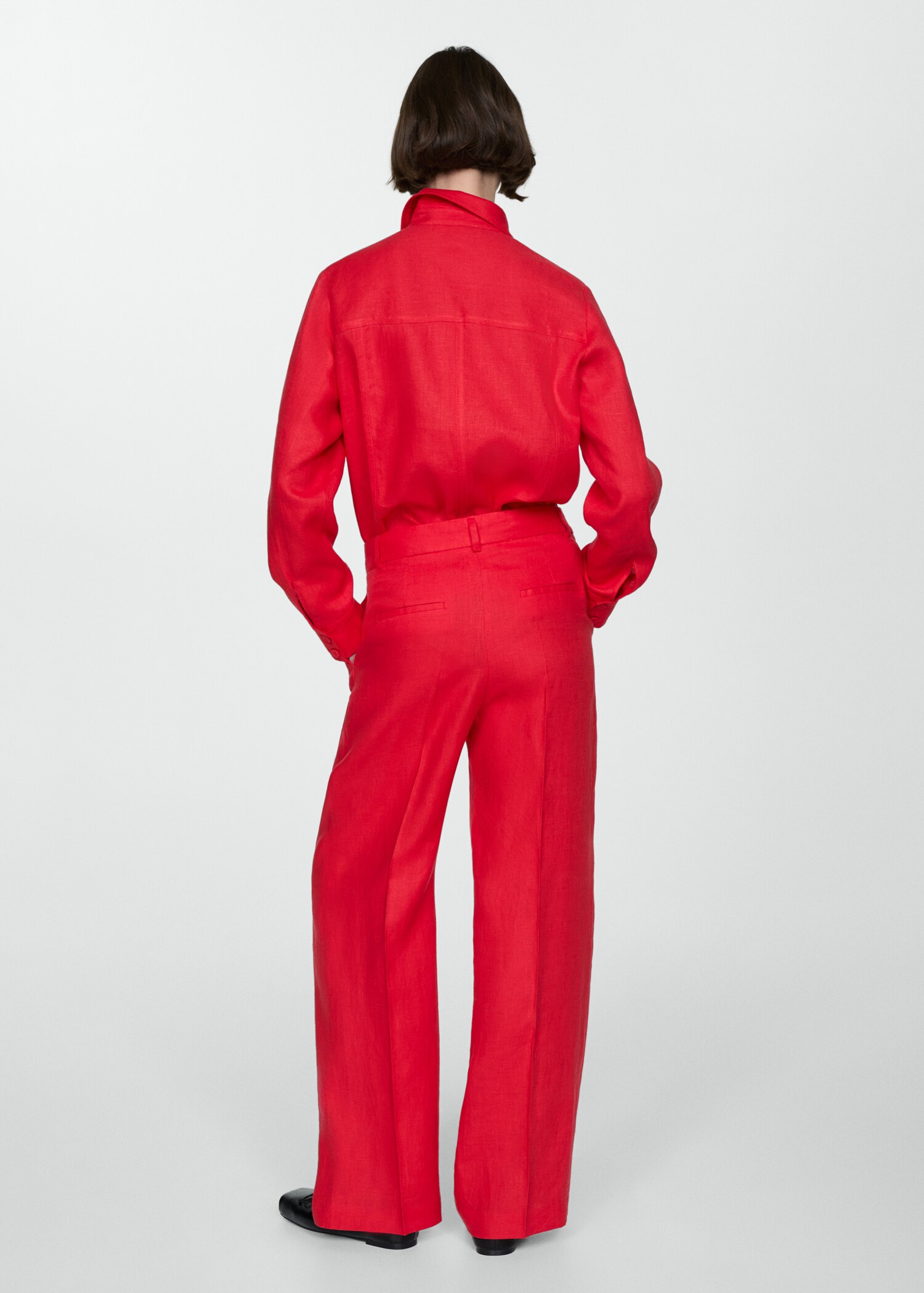 Pantalon droit lin - Verso de l’article