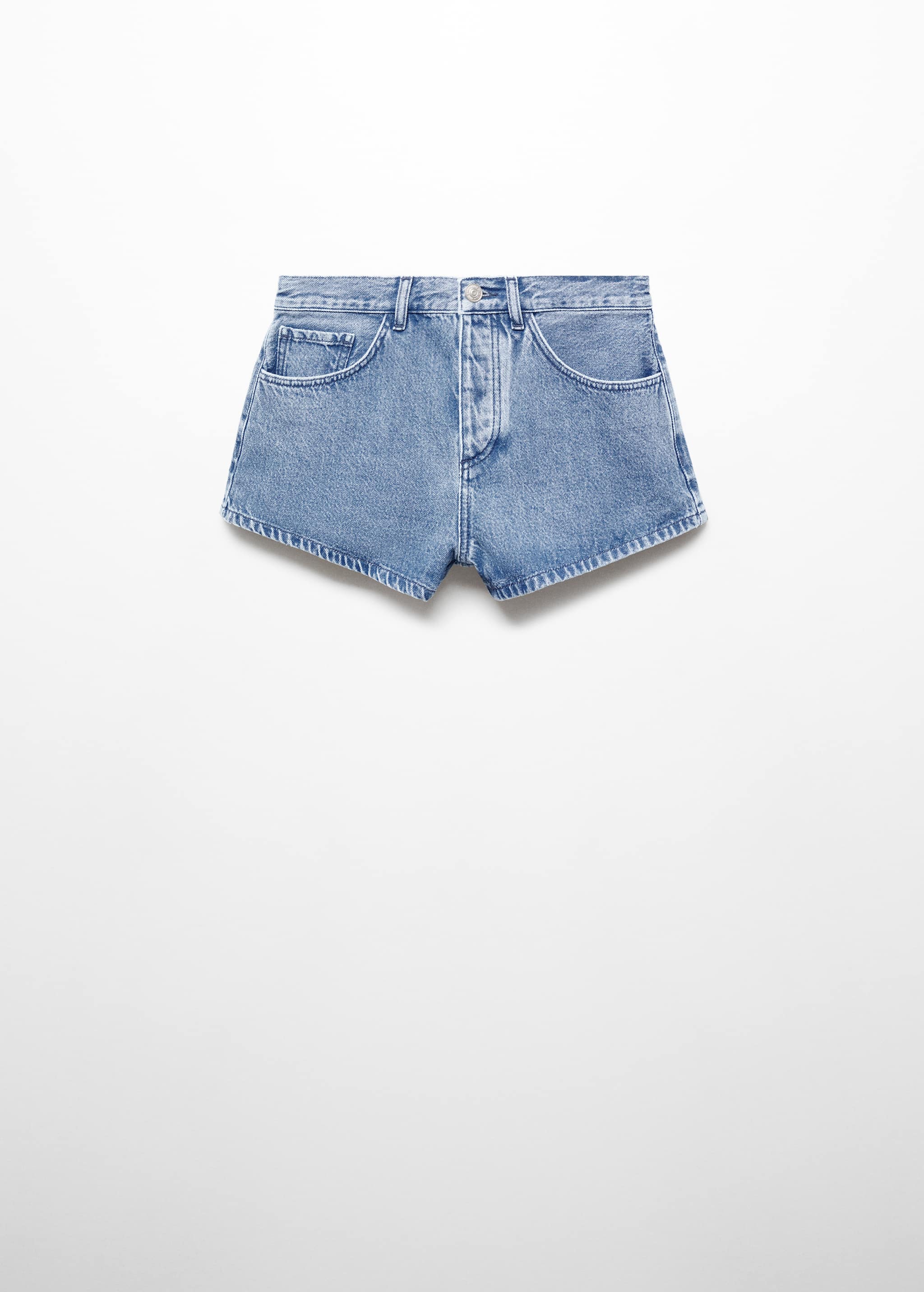 Mid-rise denim shorts - Article without model