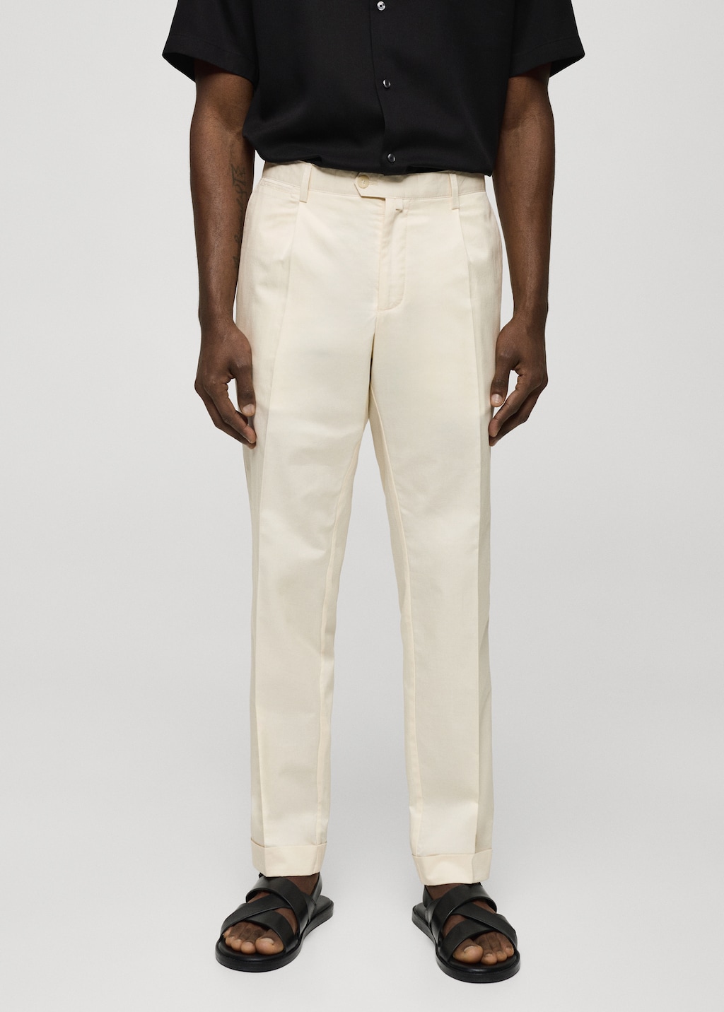 Pantalon coton lin new arrivals