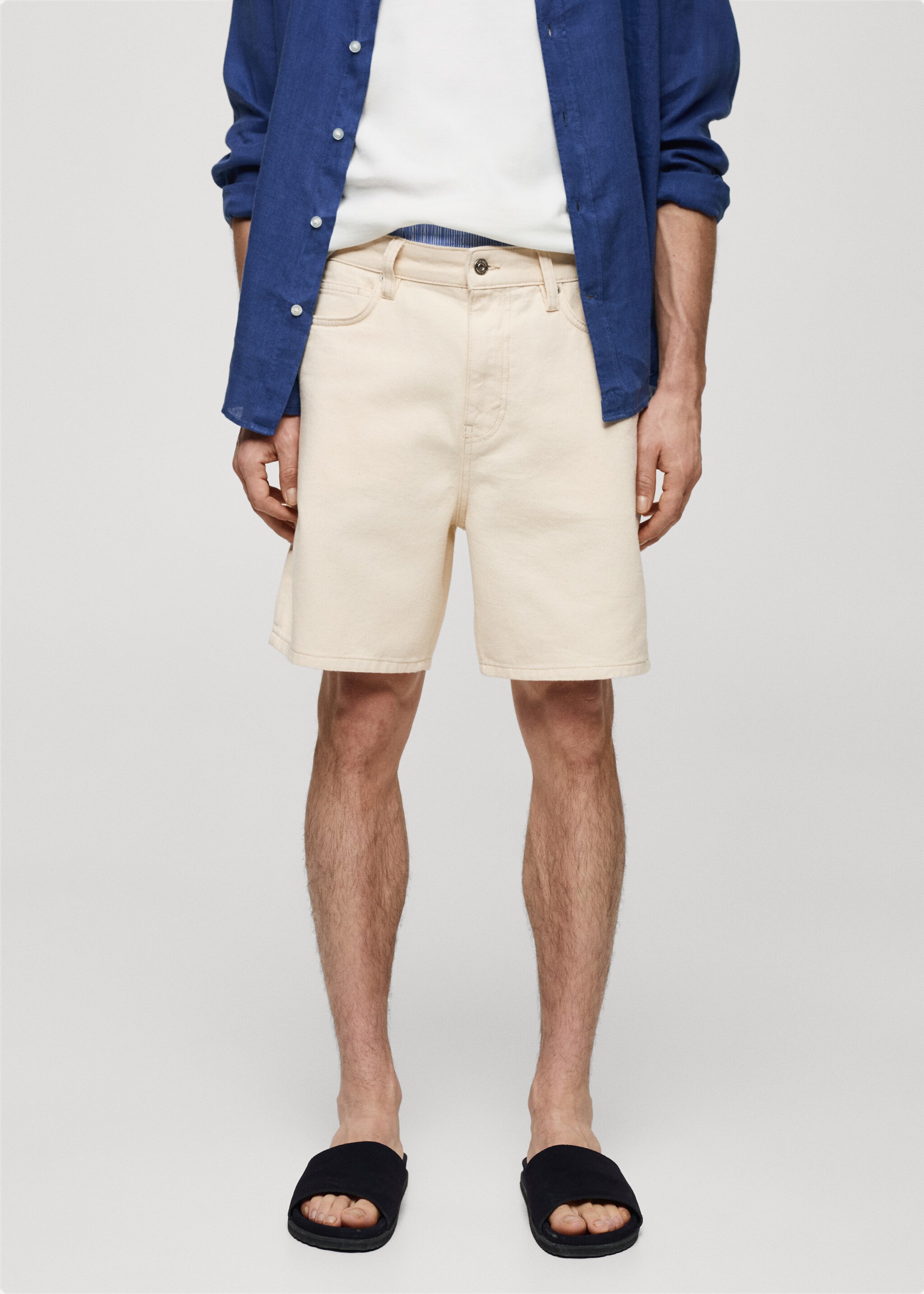 Bermudas denim regular fit - Plano medio