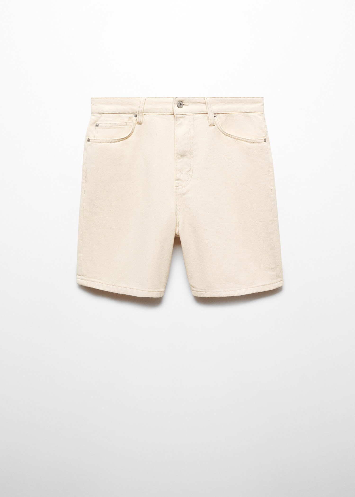 Regular-fit denim bermuda shorts - Article without model