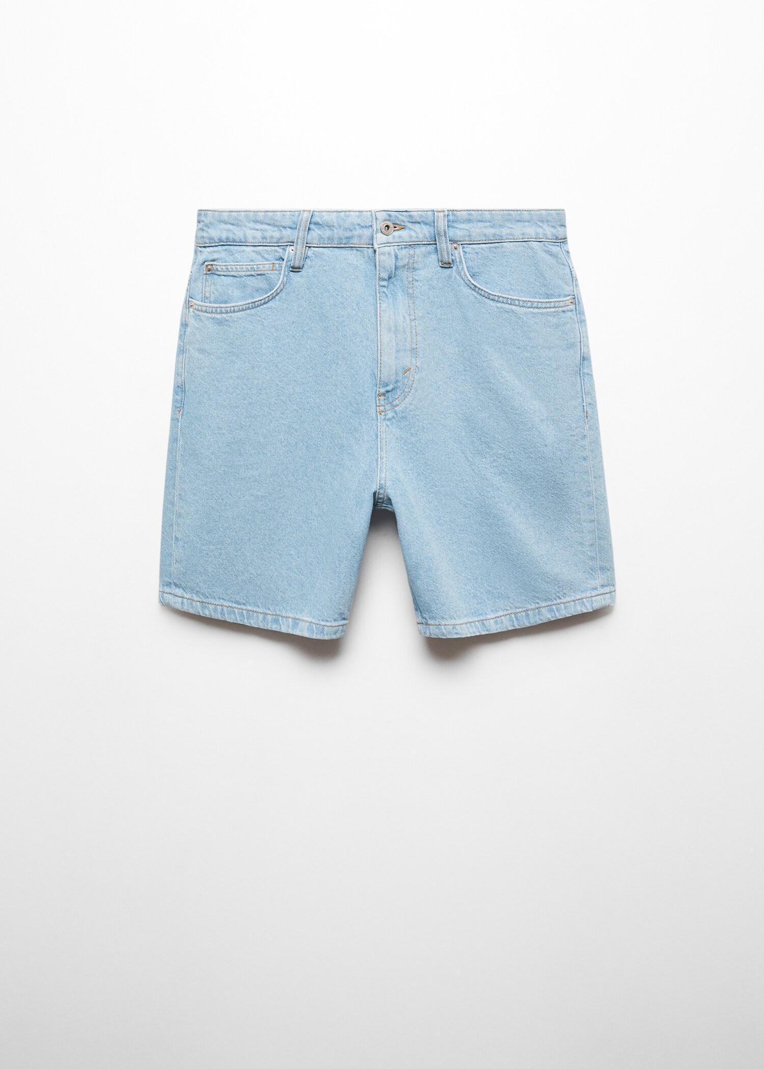 Regular-fit denim bermuda shorts - Article without model