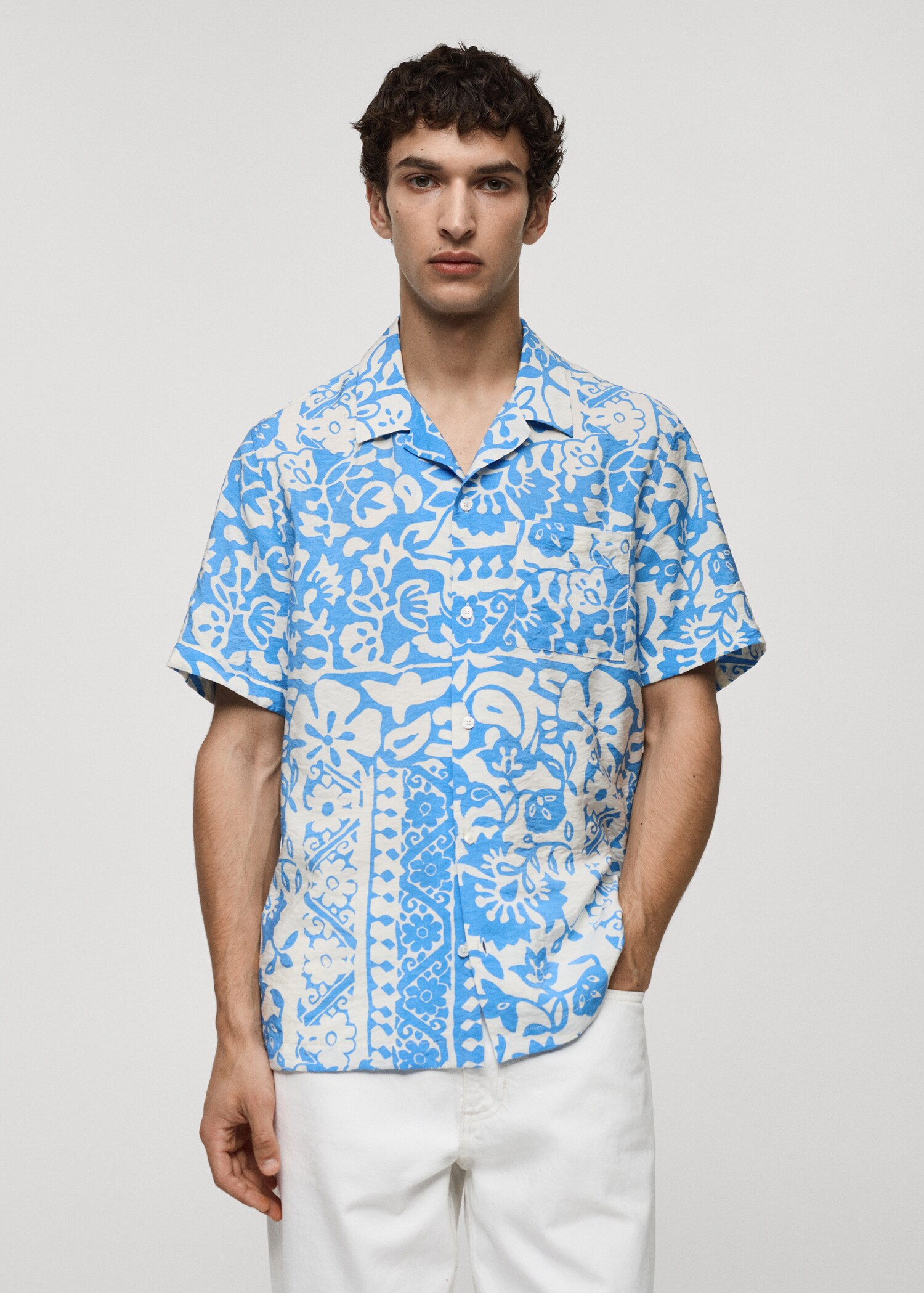 Chemise regular-fit fluide imprimée - Plan moyen