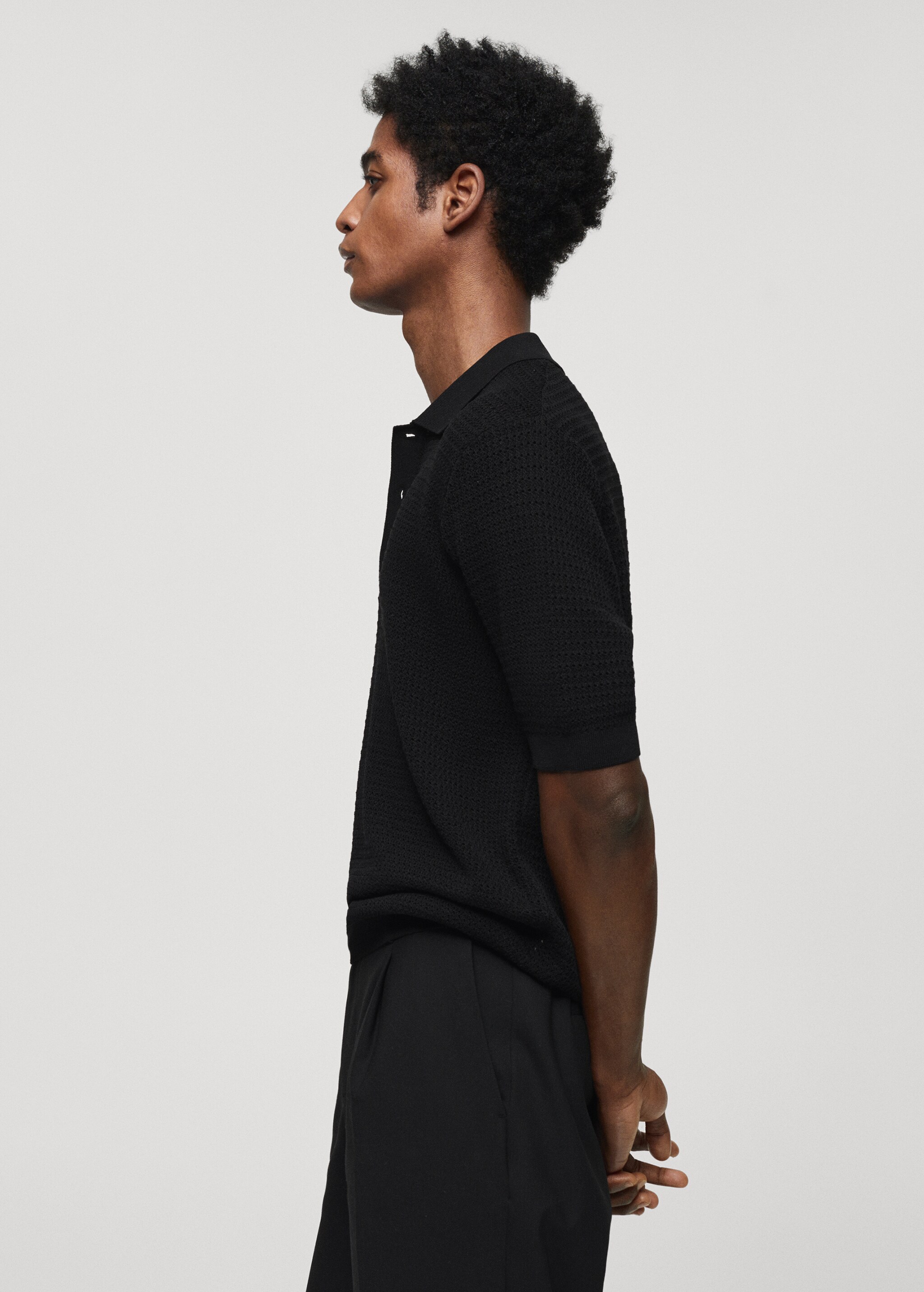 Openwork knit polo - Details of the article 2