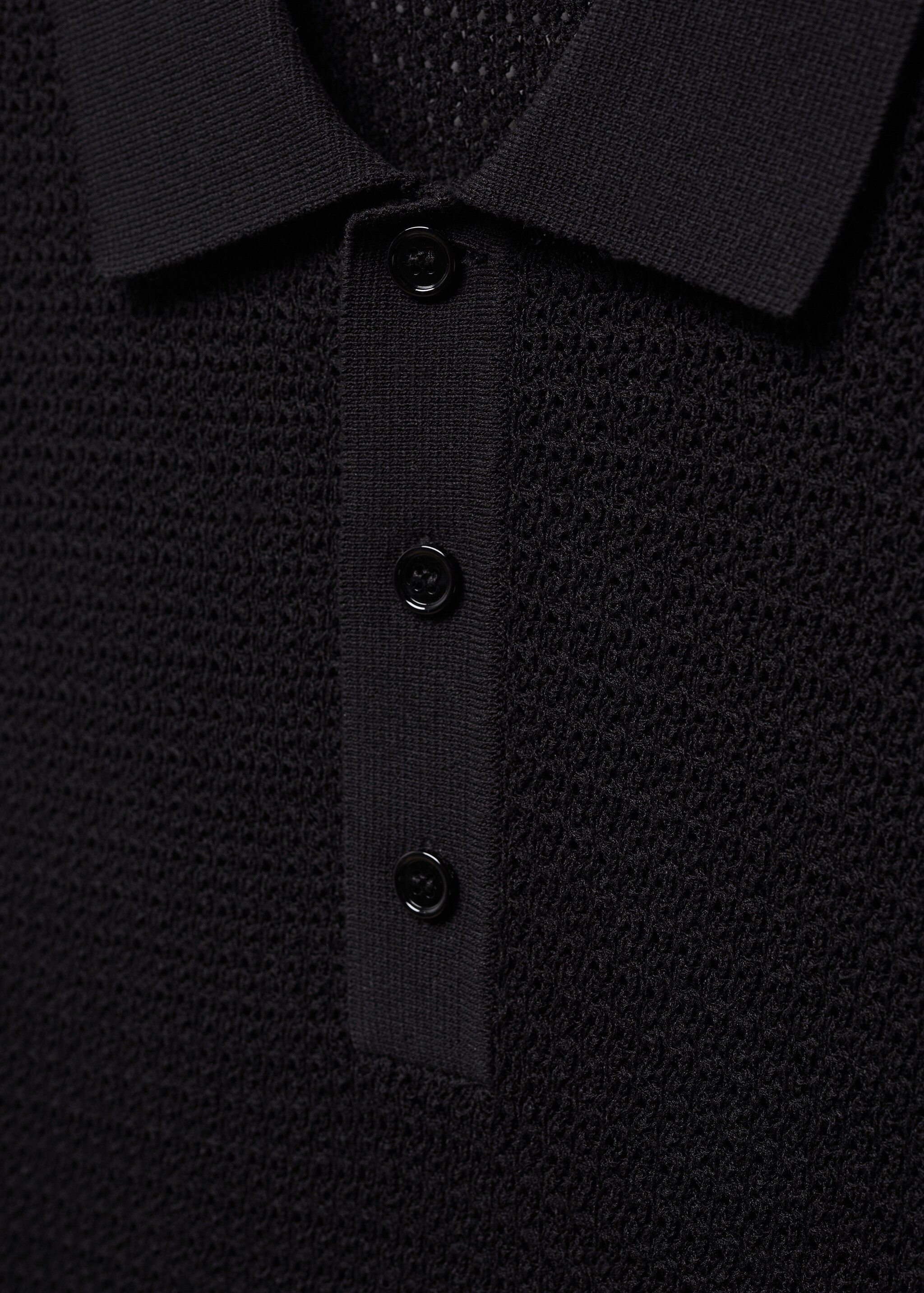 Openwork knit polo - Details of the article 8