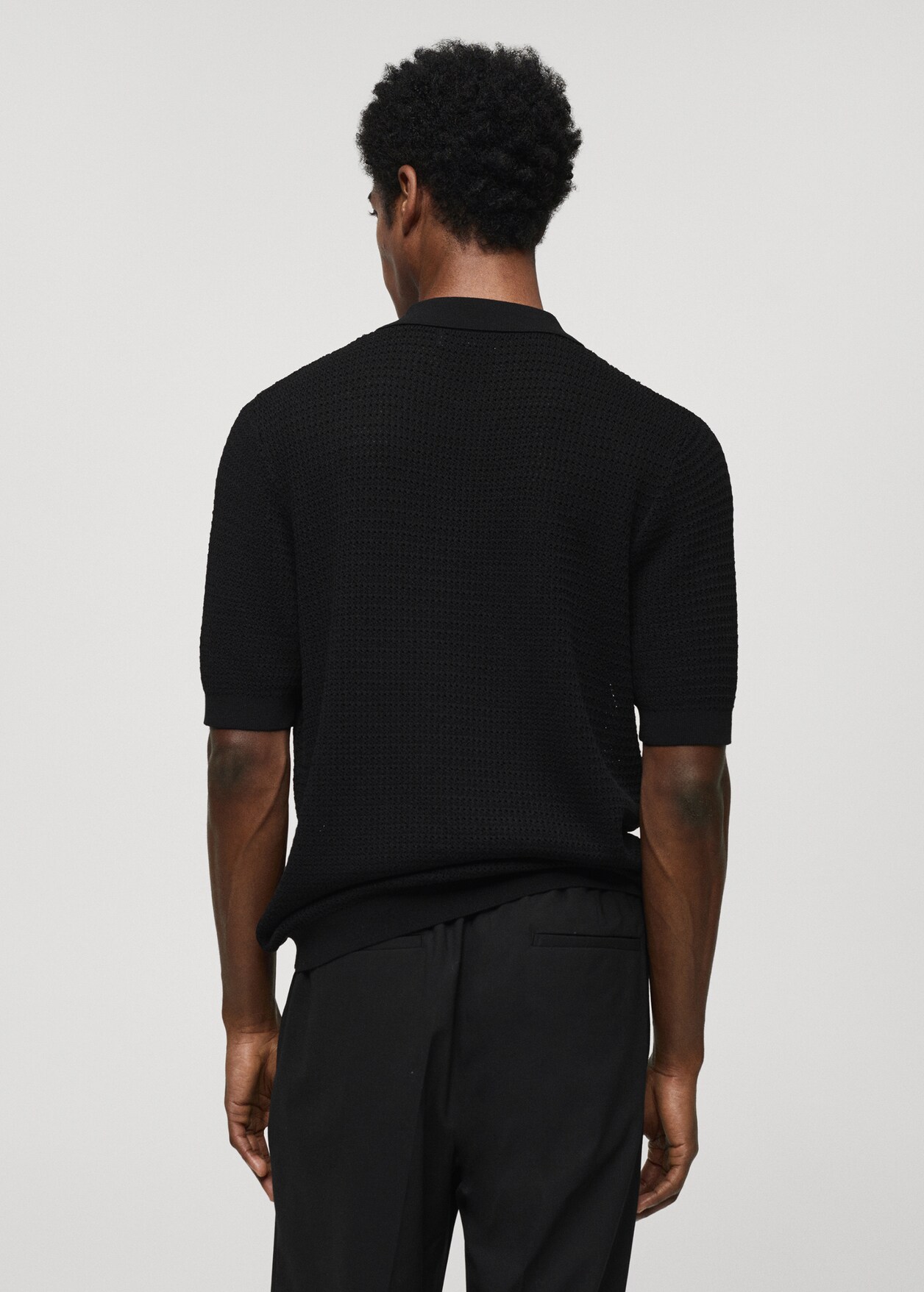 Openwork sequin Polo Shirt