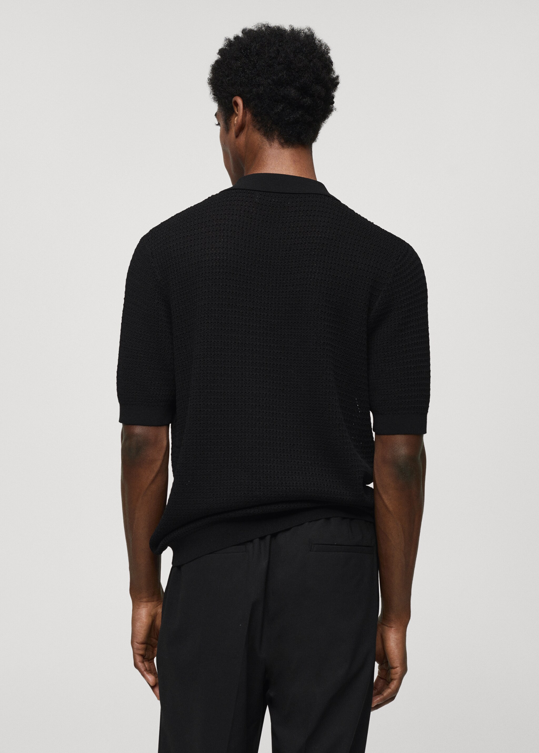 Openwork knit polo - Reverse of the article