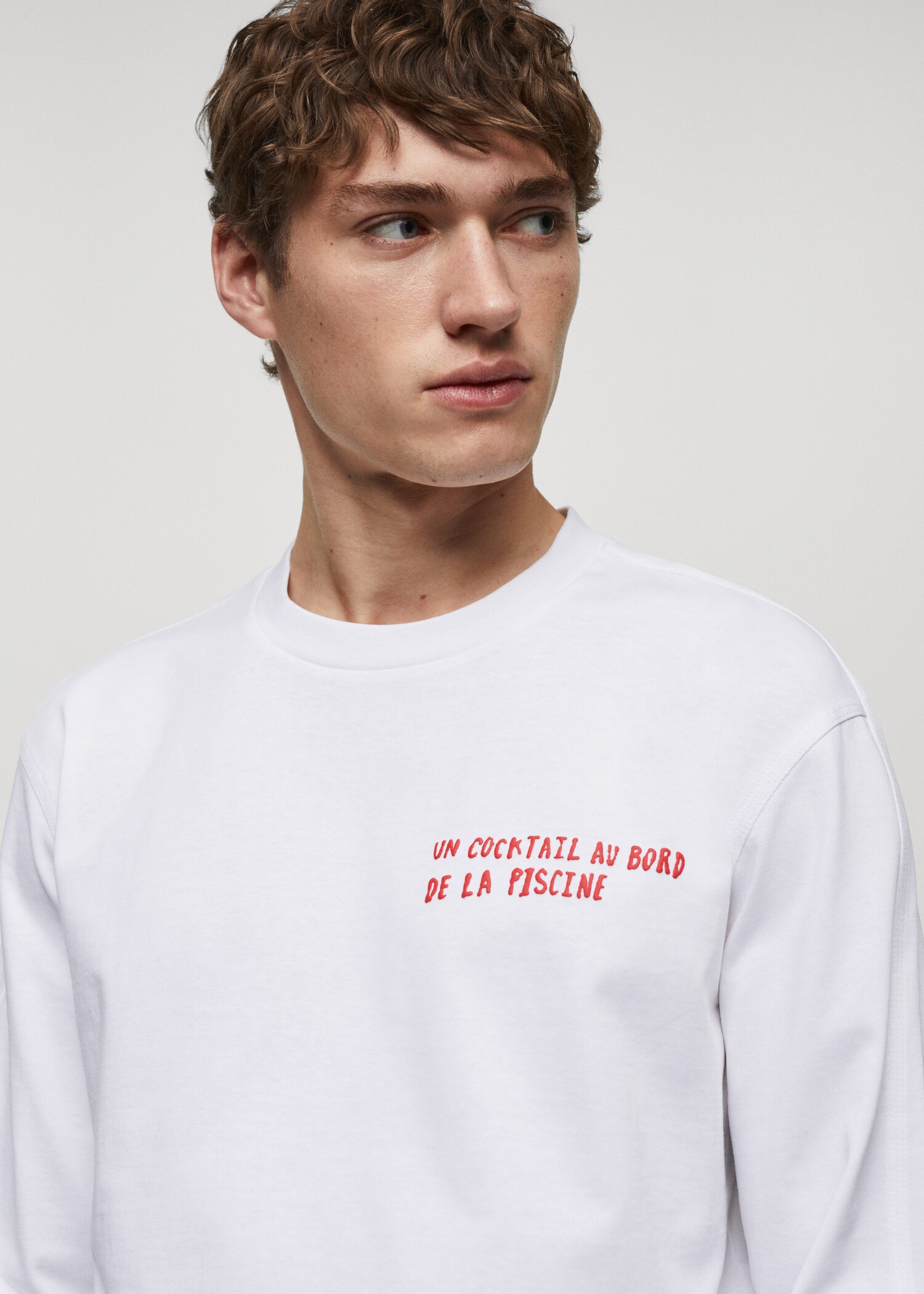 Sweatshirt i 100% bomull med trykk - Artikkeldetalj 1