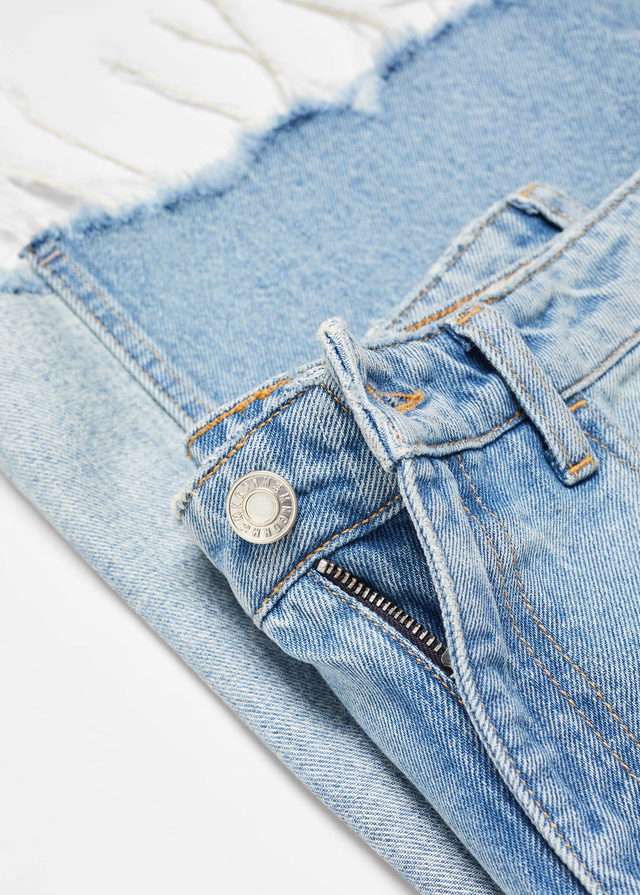Denim skirt with frayed hem - Details of the article 8