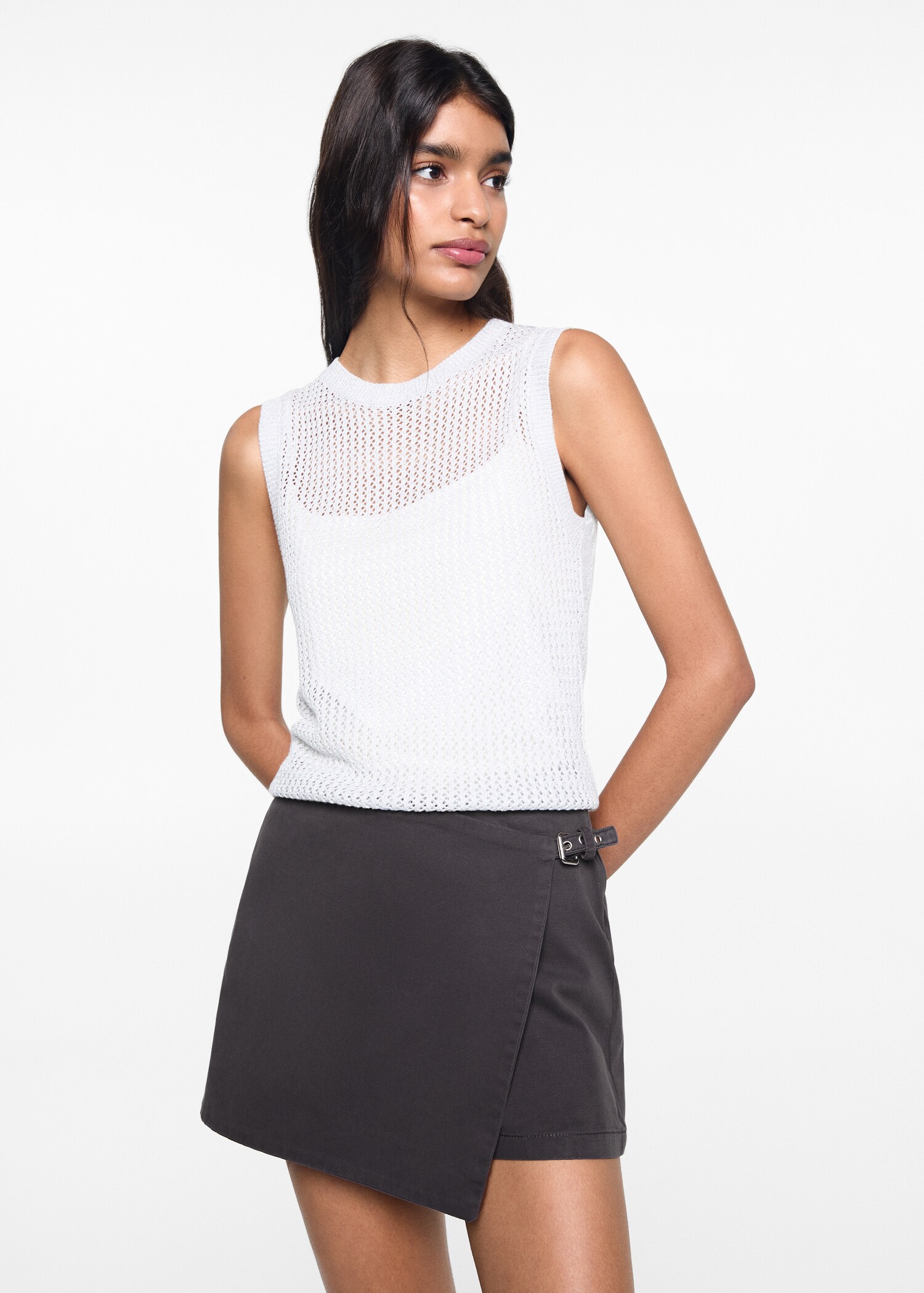 Jupe-culotte boucle - Plan moyen