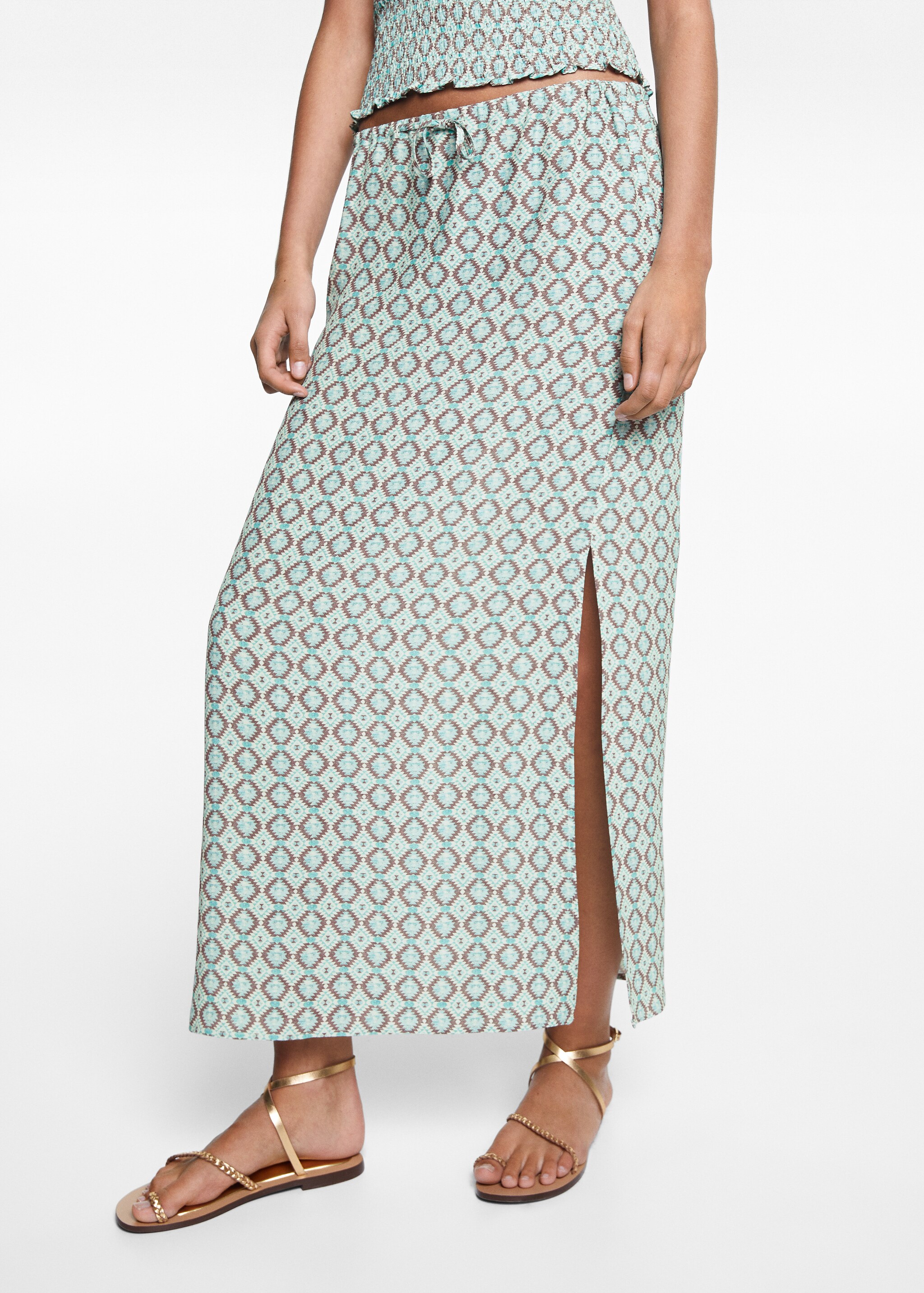 Printed midi skirt - Details of the article 6