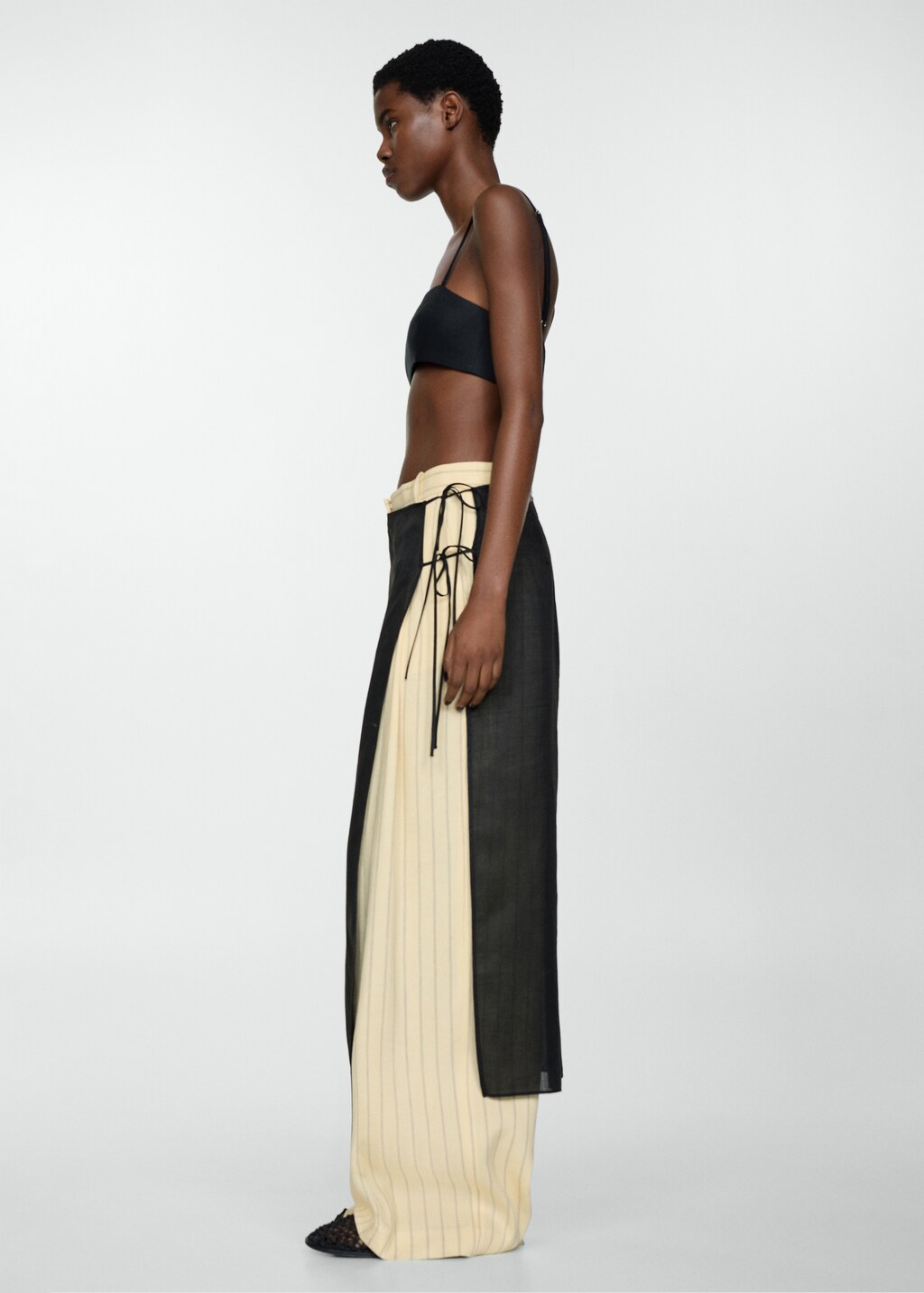 Pantalon lin mango femme sale