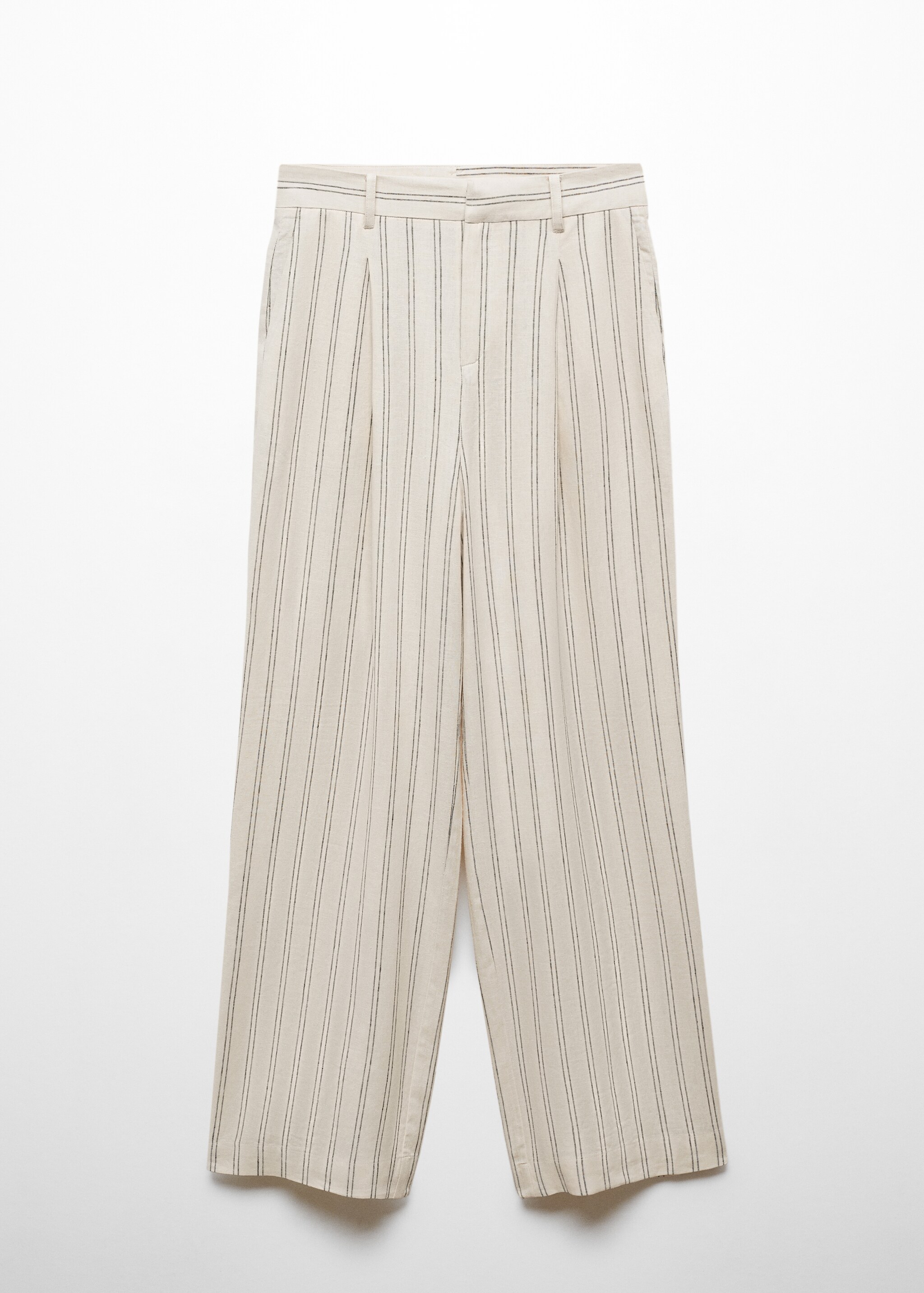 Striped linen-blend pants - Article without model