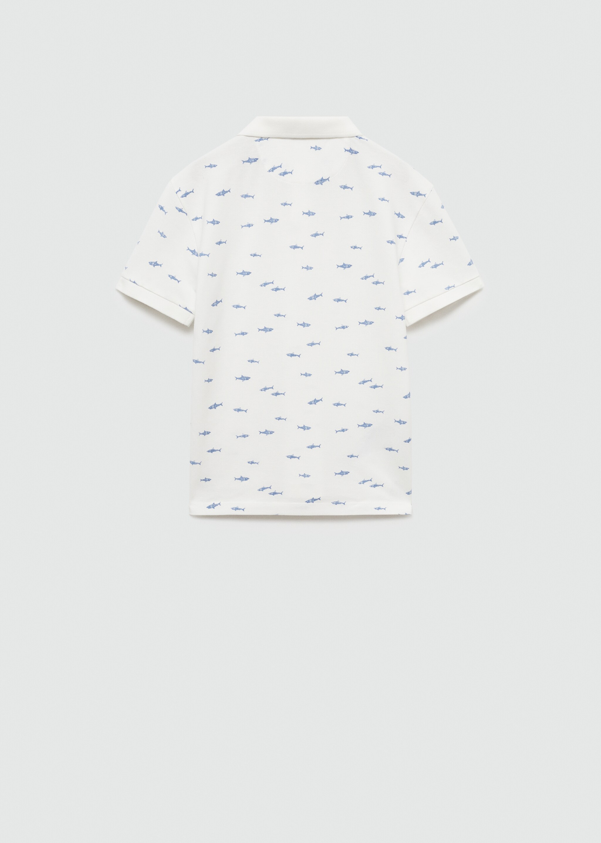 Shark-print polo shirt - Reverse of the article