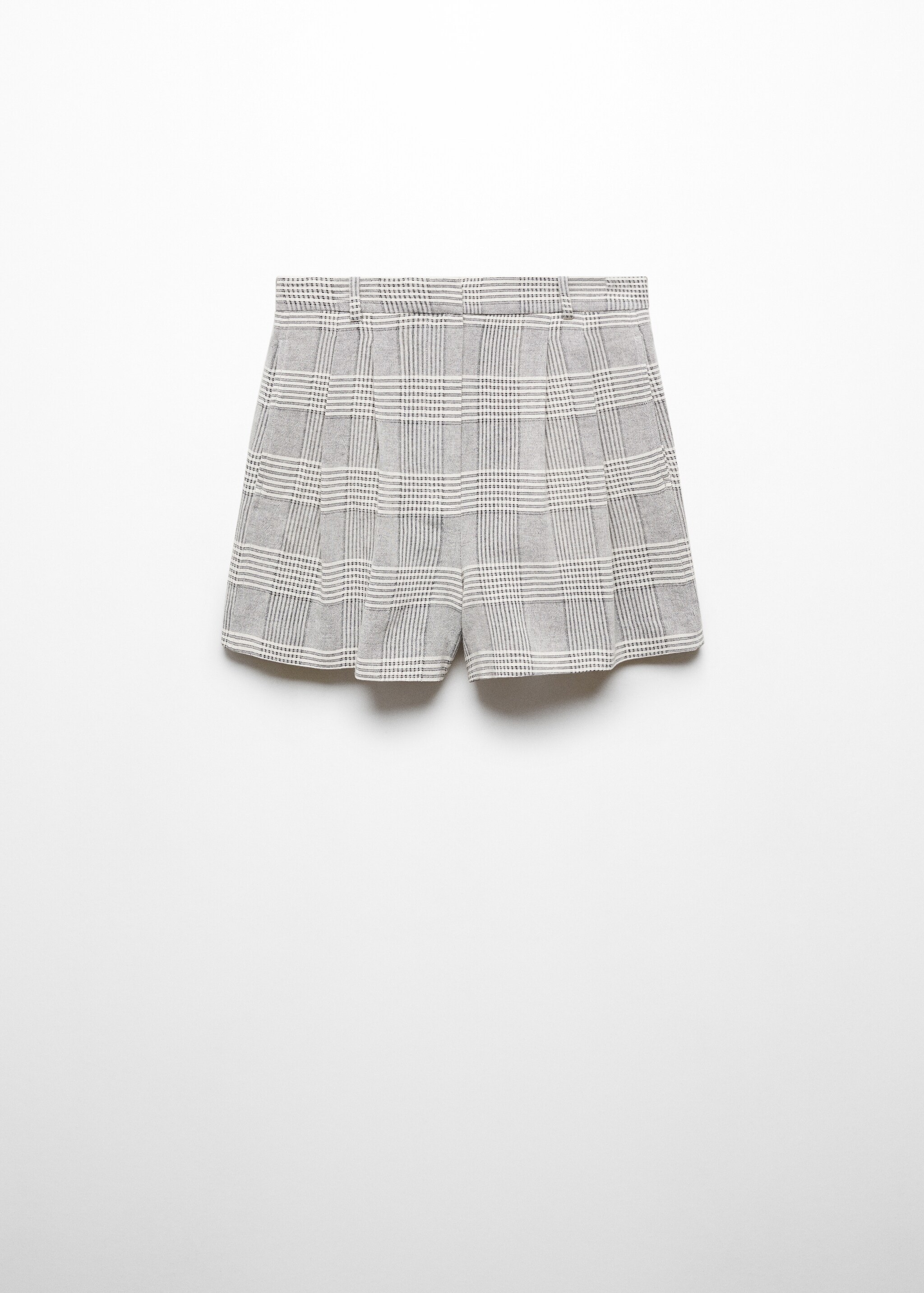 Pantaloni scurți cu pense și imprimeu în carouri - Articol fără model