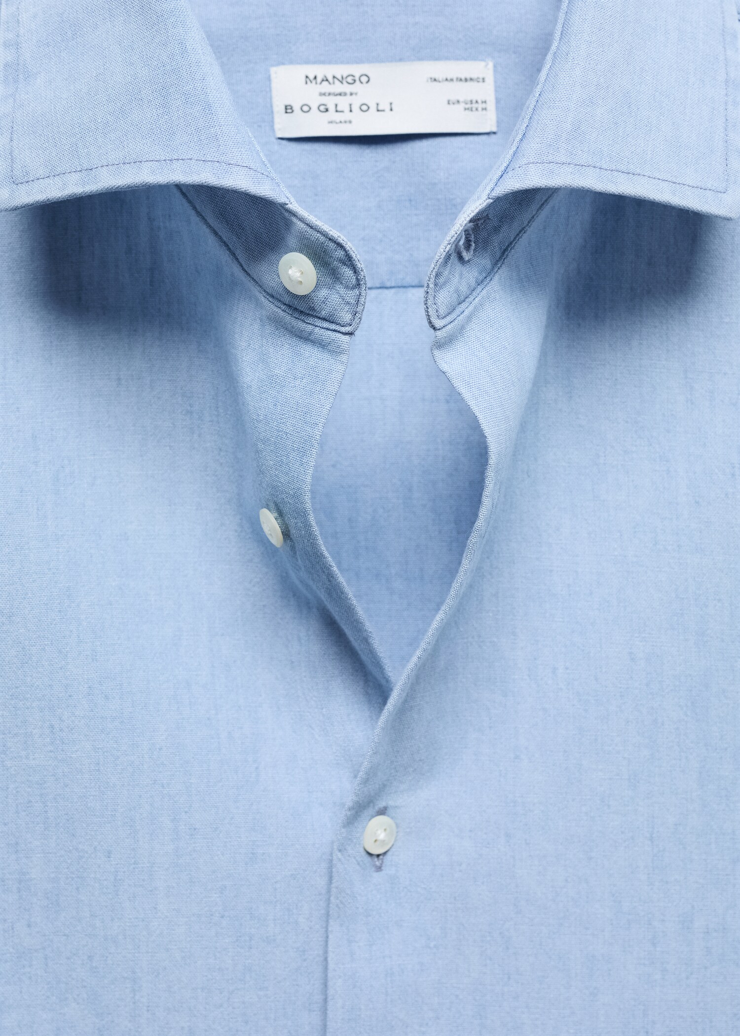 Chemise slim-fit 100 % coton indigo - Détail de l'article 8
