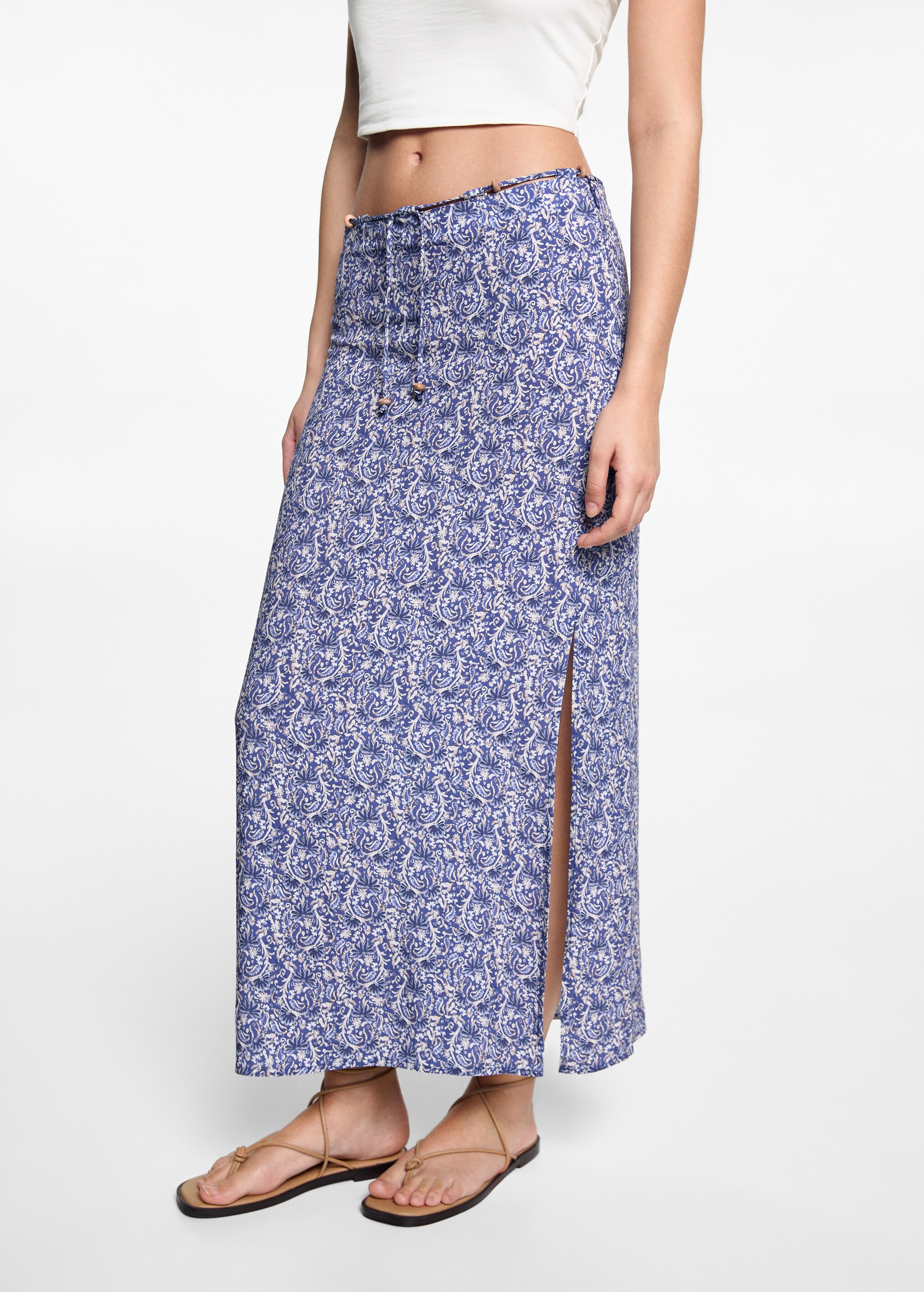 Printed midi skirt - Details of the article 1