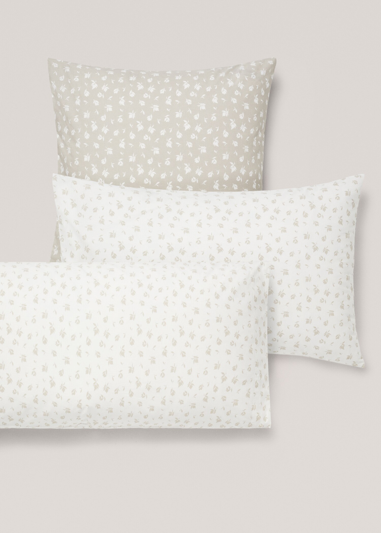Floral design cotton pillowcase 60x60cm - Details of the article 4