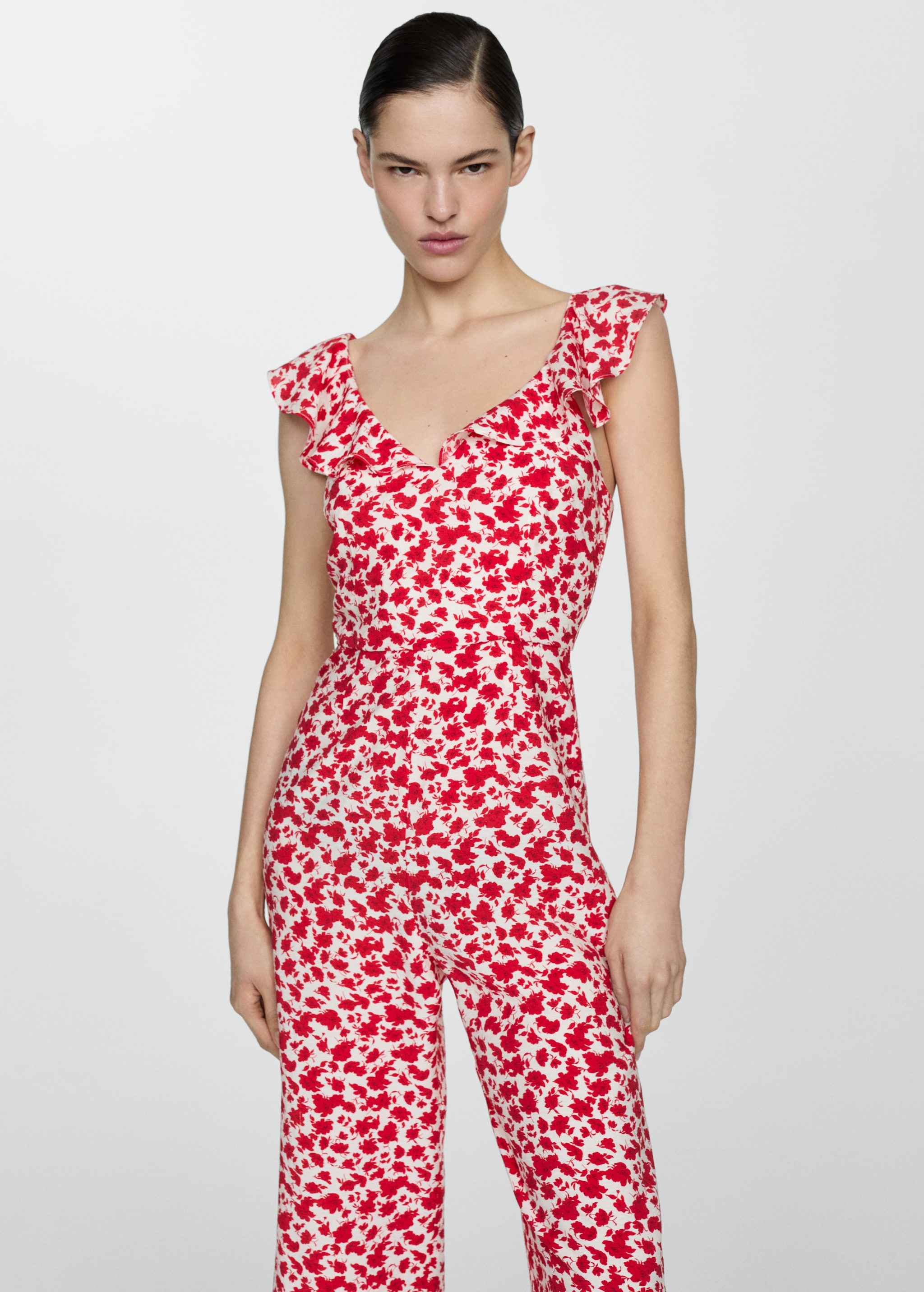 Floral-print long jumpsuit - Medium plane