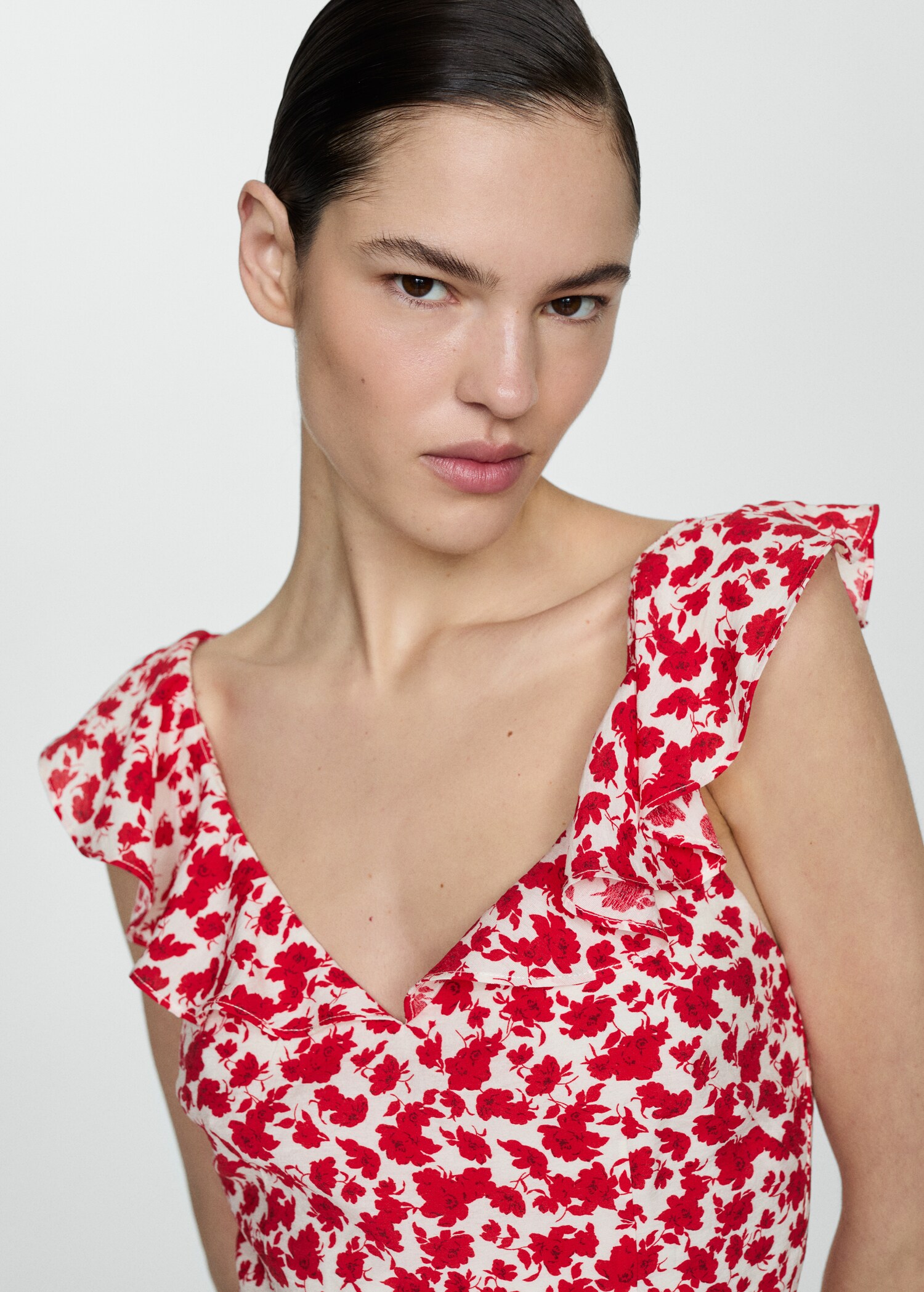 Floralprint long jumpsuit Woman MANGO United Kingdom