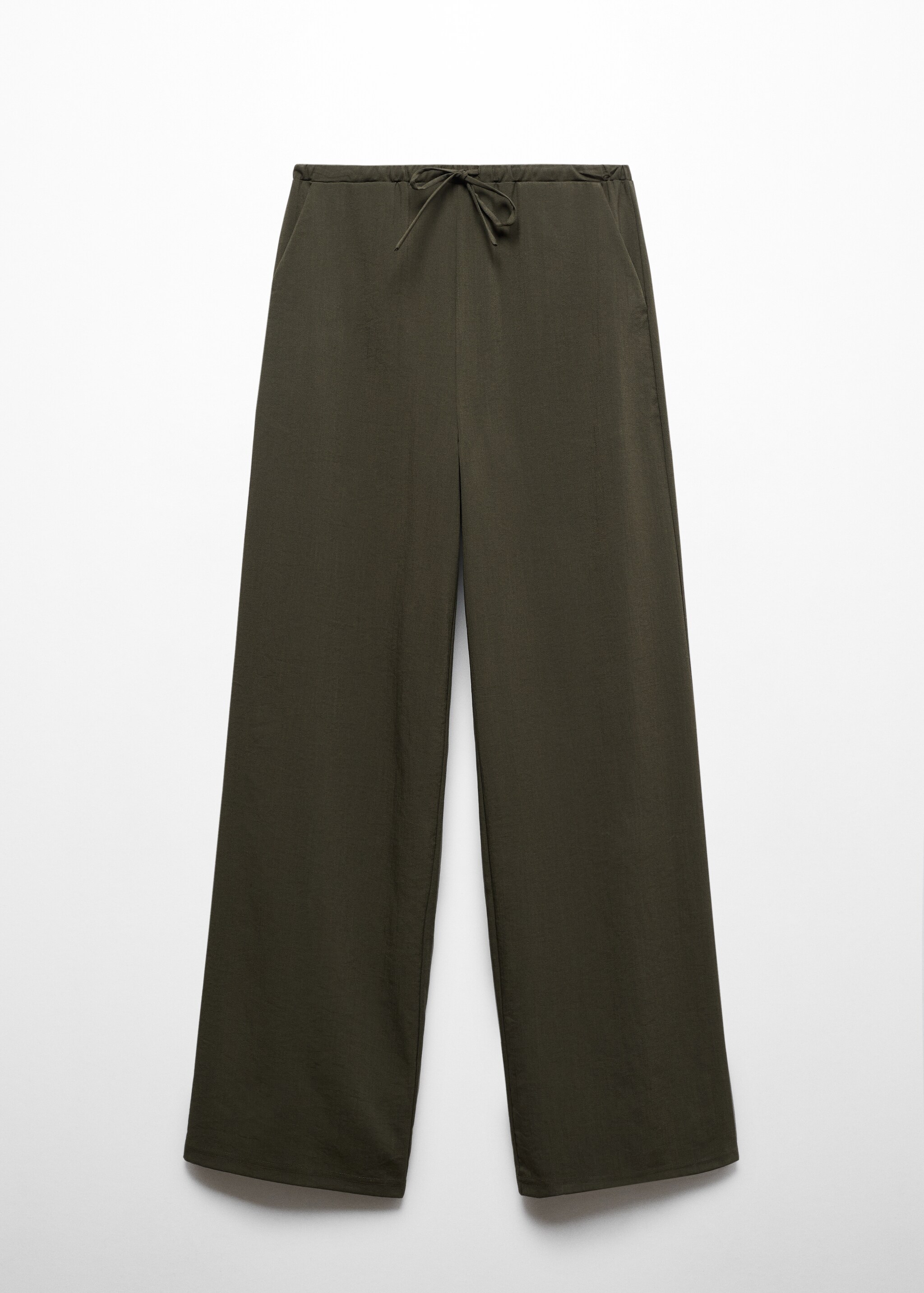 Elastic-waist straight trousers - Article without model