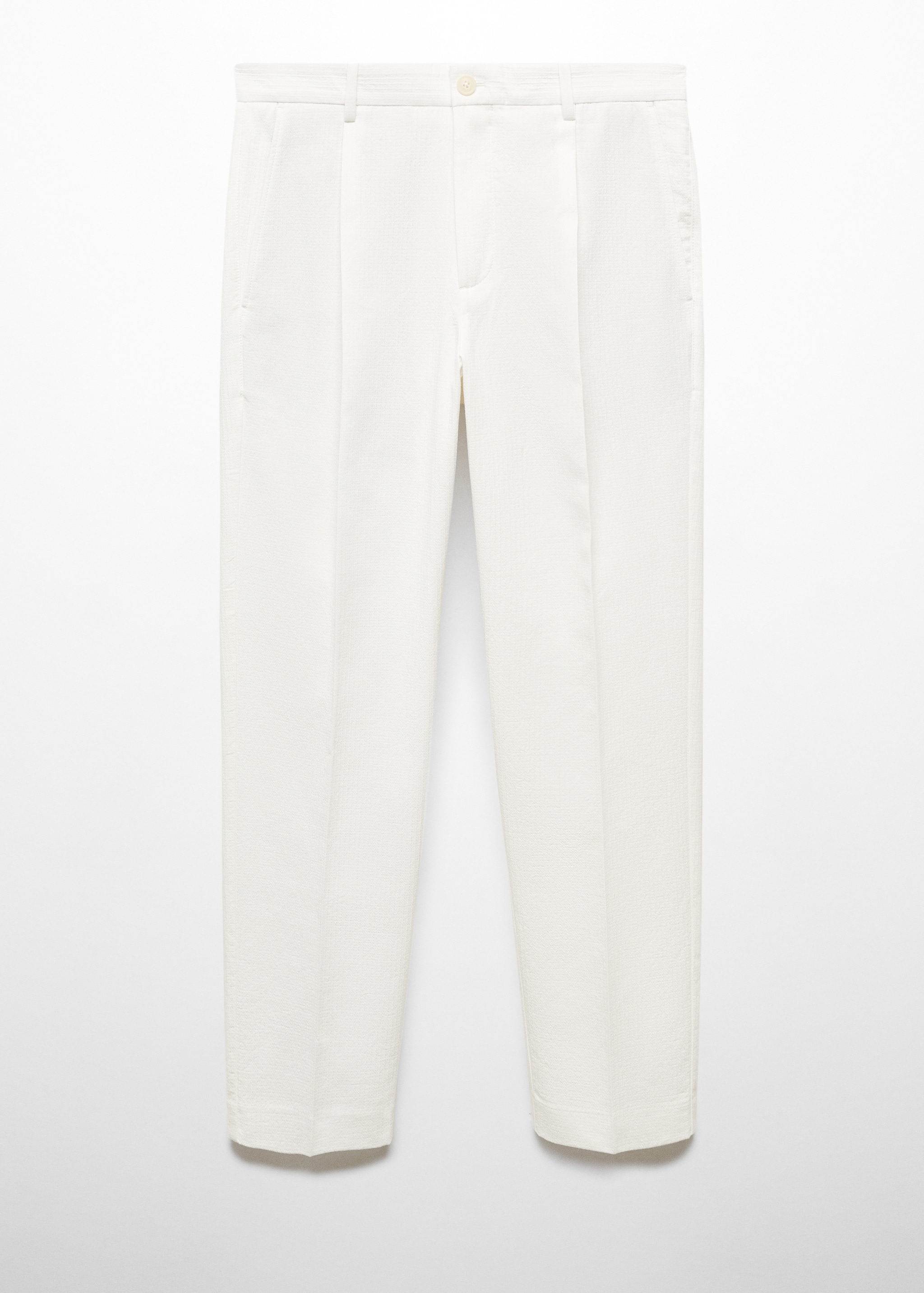 Slim fit trousers with pleated texture - Article without model