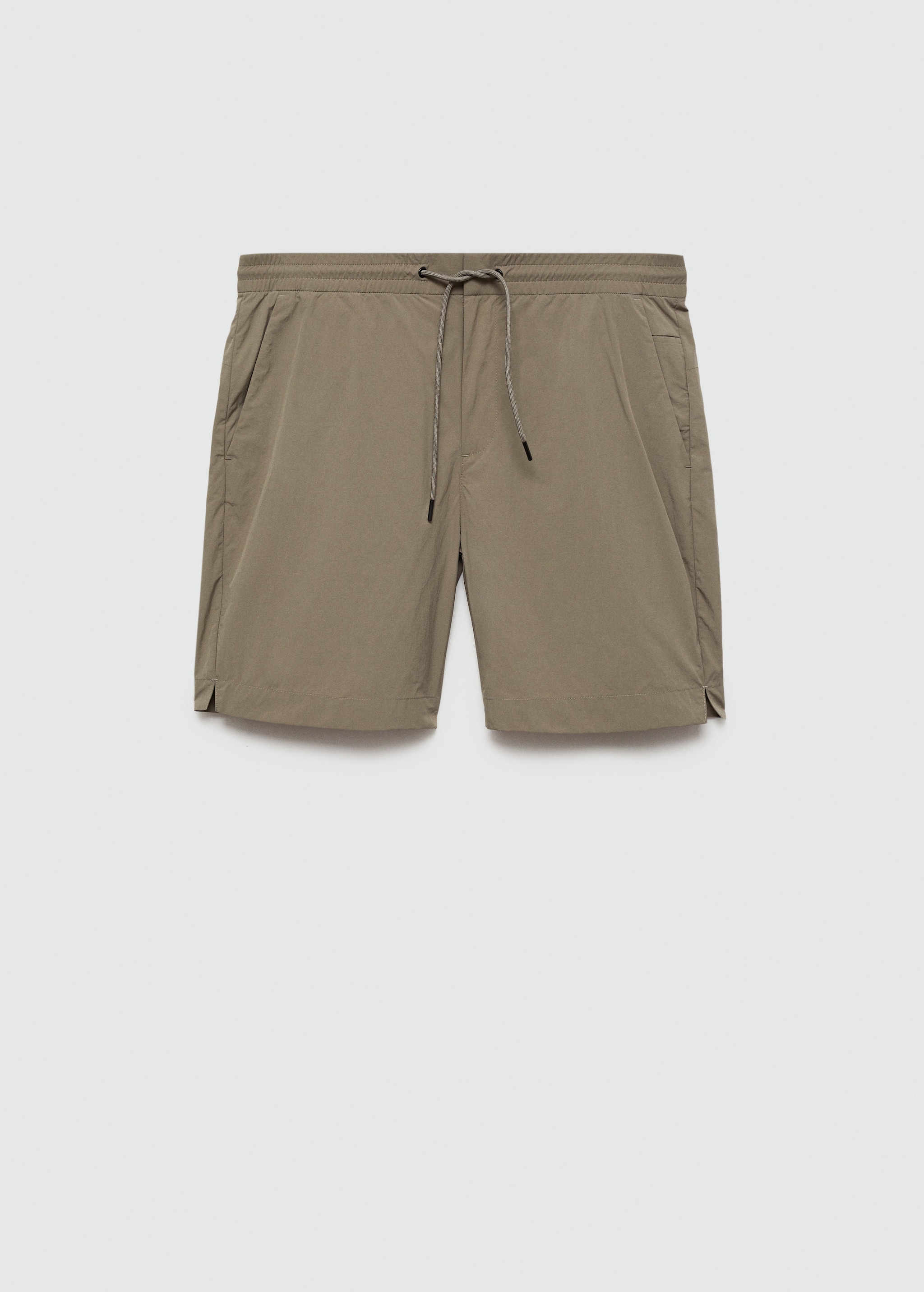 Water repellent drawstring Bermuda shorts - Article without model