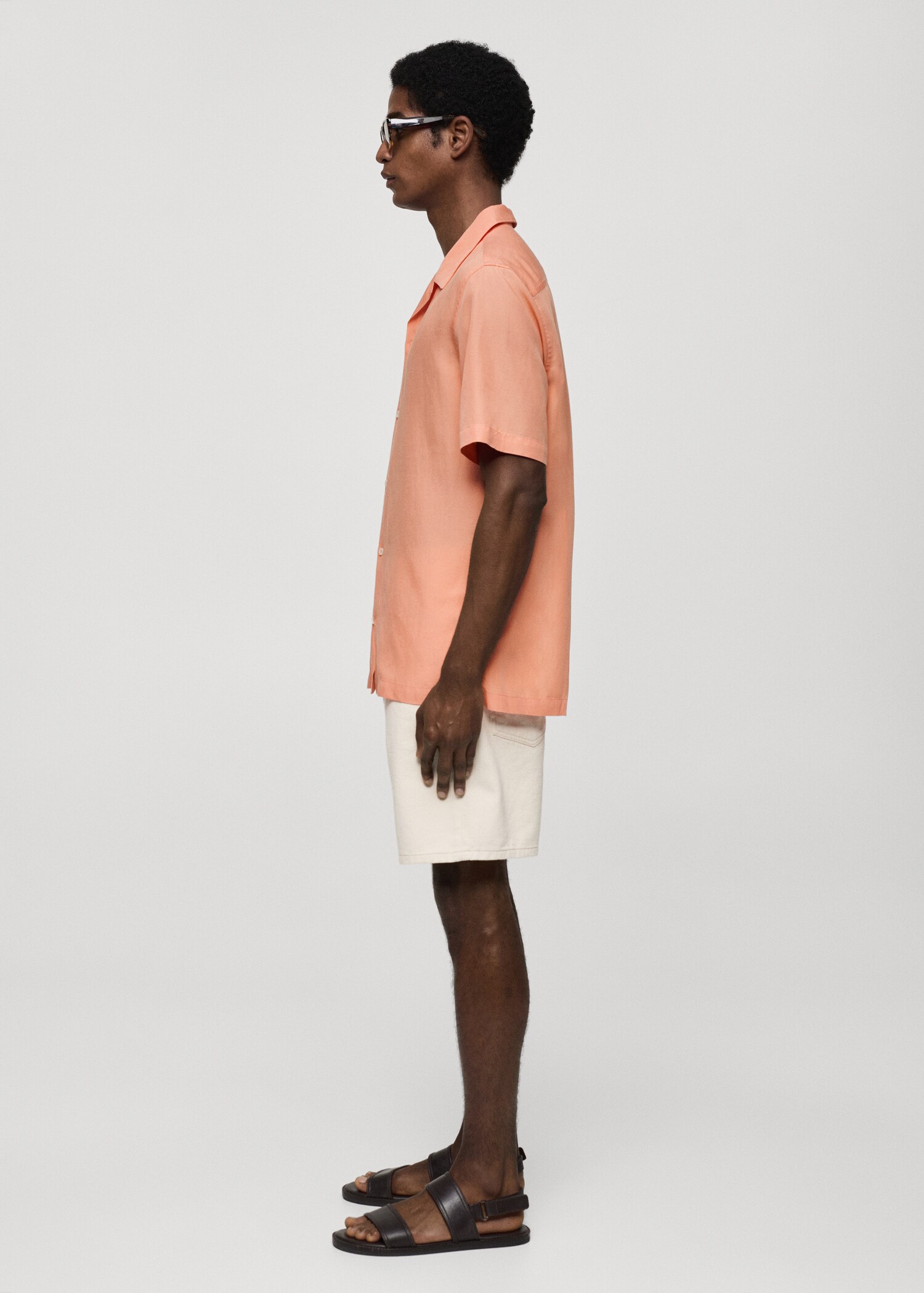 Tencel bowling-collar shirt - Details of the article 2
