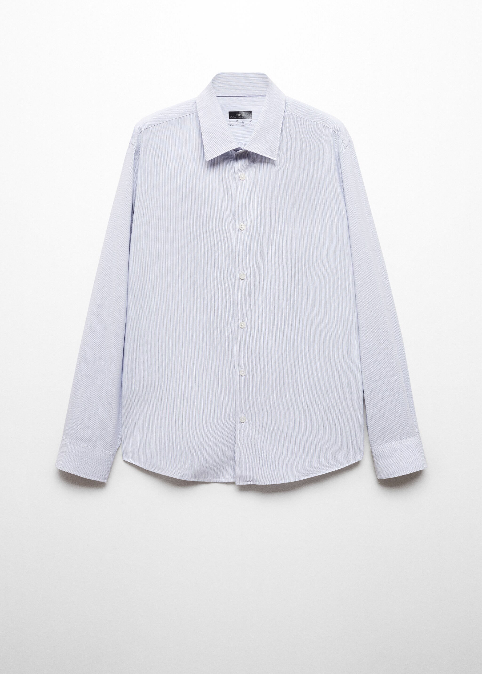 Рубашка slim fit из ткани стретч в полоску - Изделие без модели